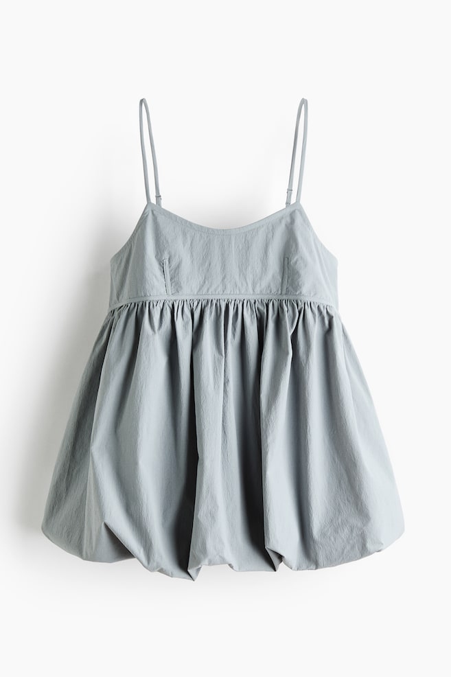 Bubble-hem strappy top - Grey/Black - 1