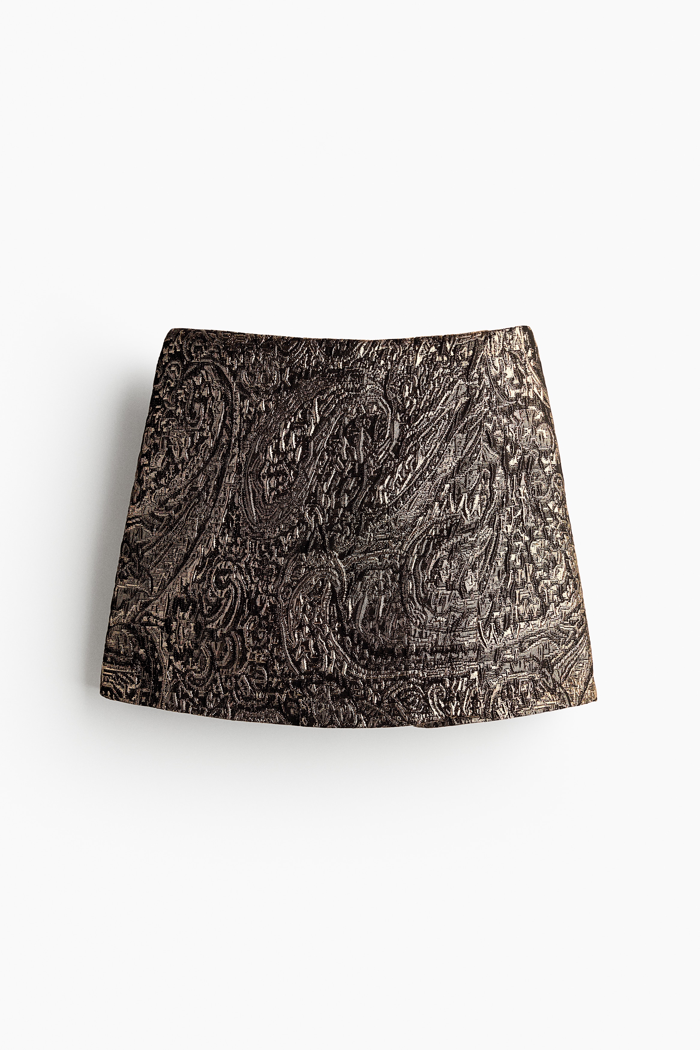 Jacquard-Weave Skort - Gold-colored