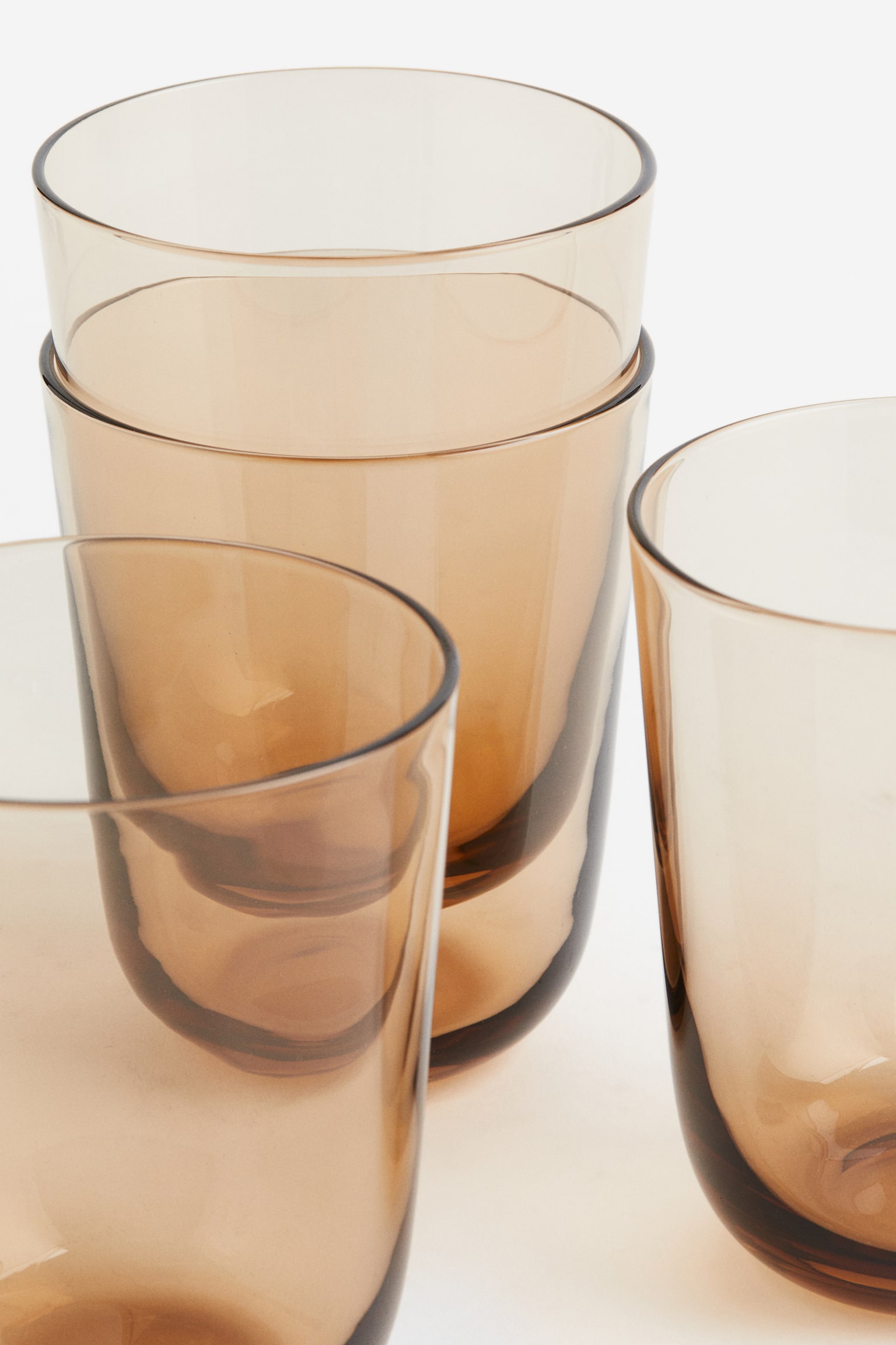 4-pack drinking glasses - Beige/Grey/Transparent - 3