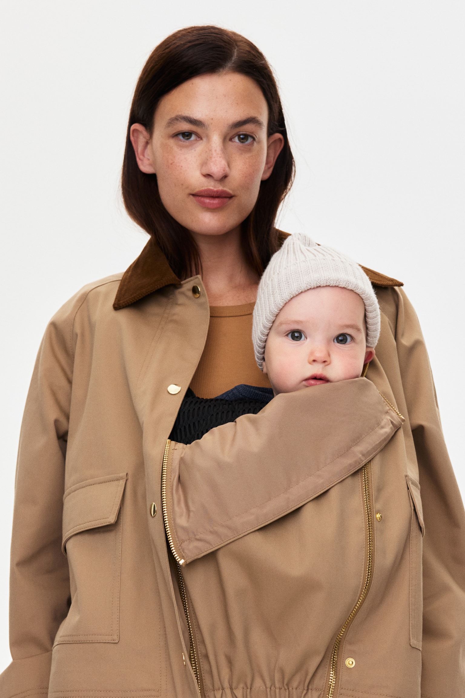 MAMA Саржева куртка Before & After - Бежевий - 1