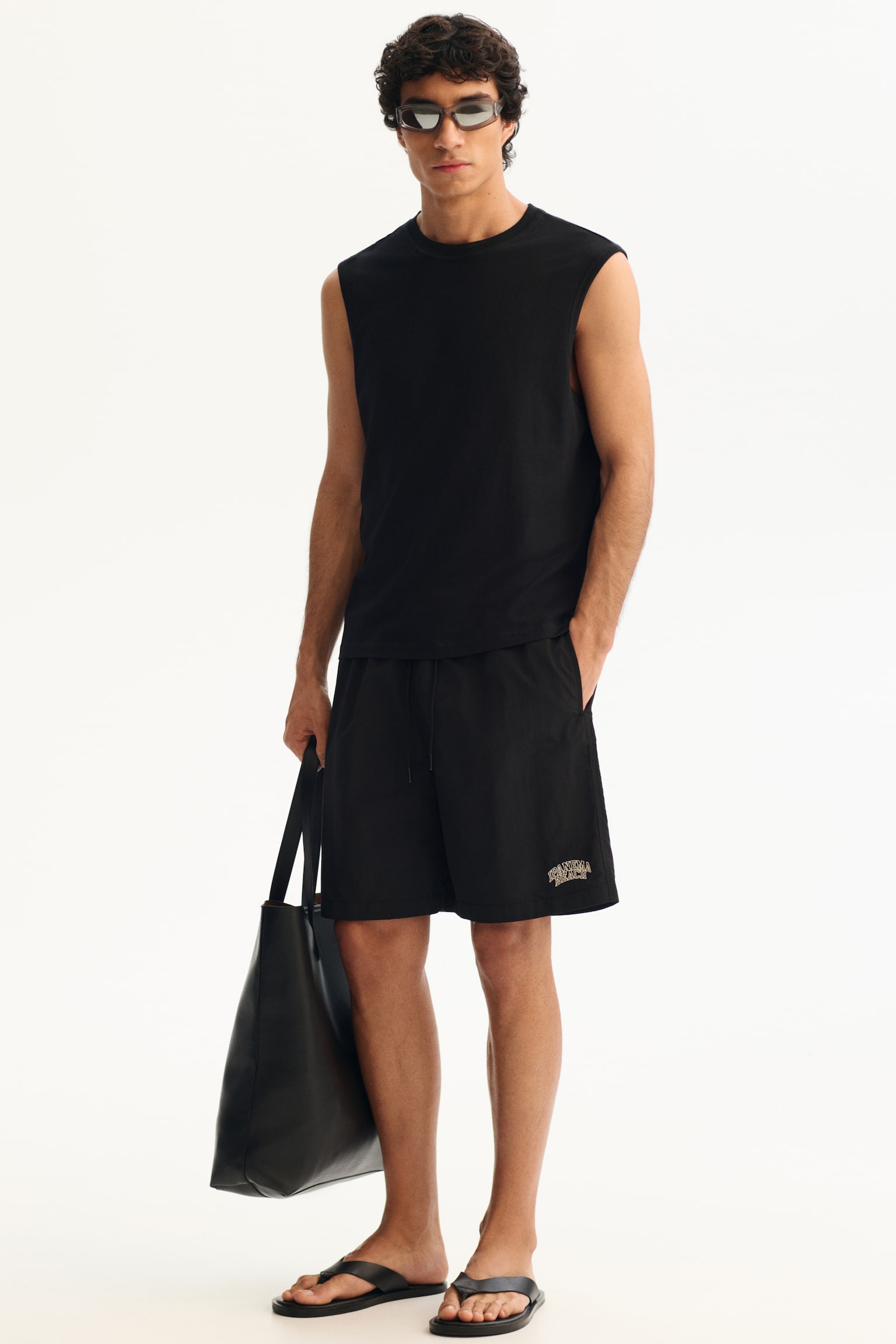 Long Swim shorts - Black/Dark blue - 3