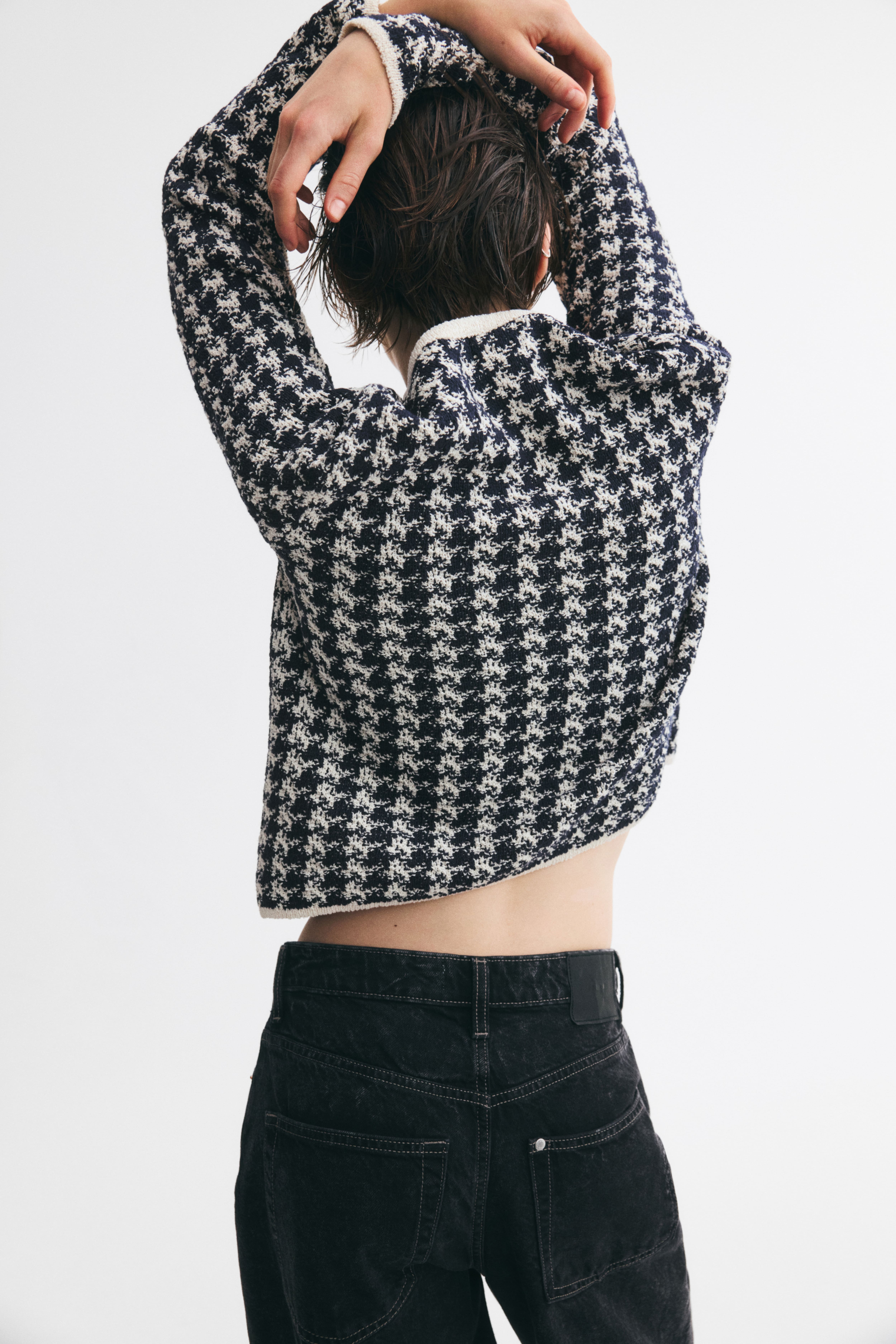 Jacquard-Knit Cardigan