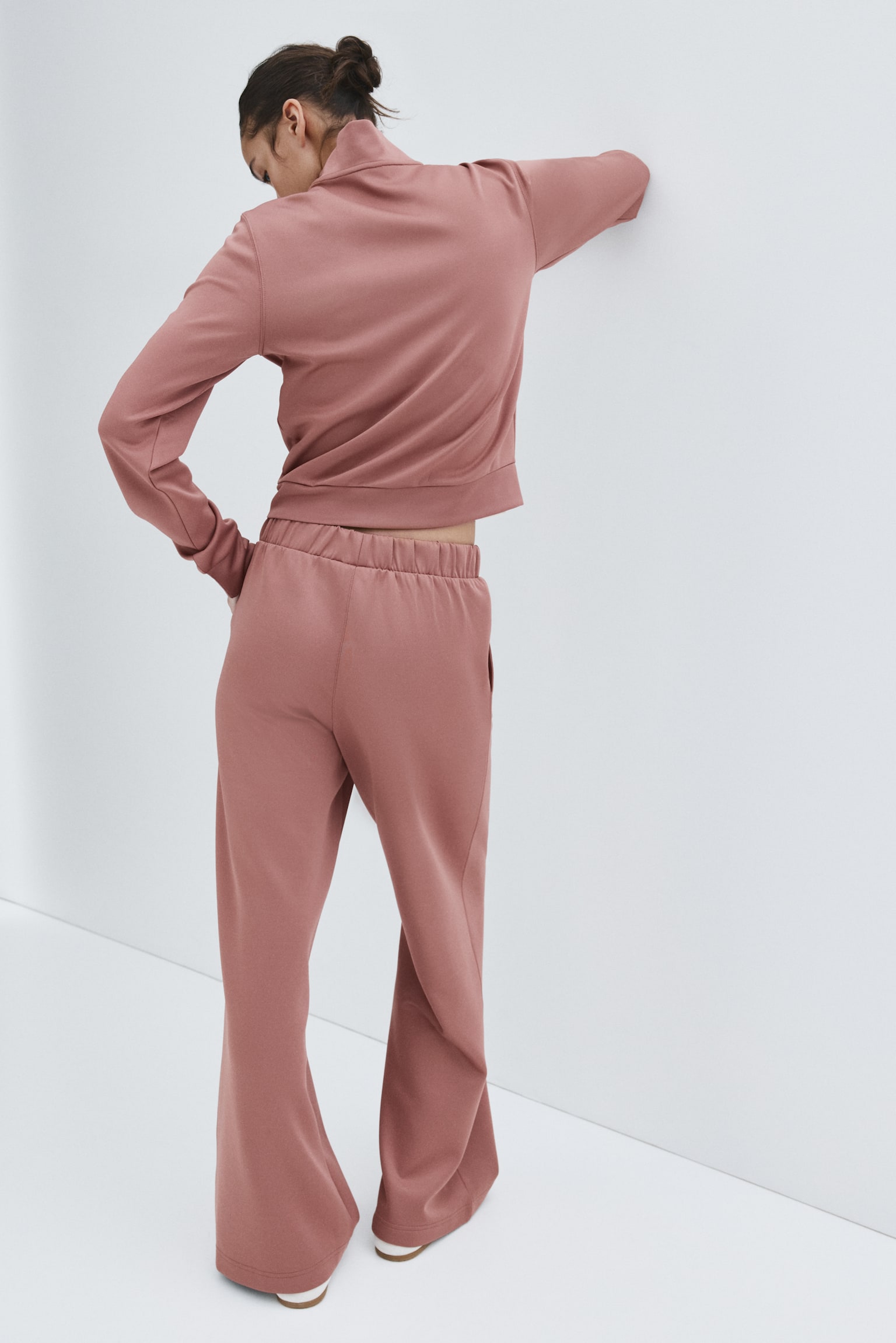 Crease-Front Pull-On Pants - Dusty rose/Navy blue/Truffle gray - 6