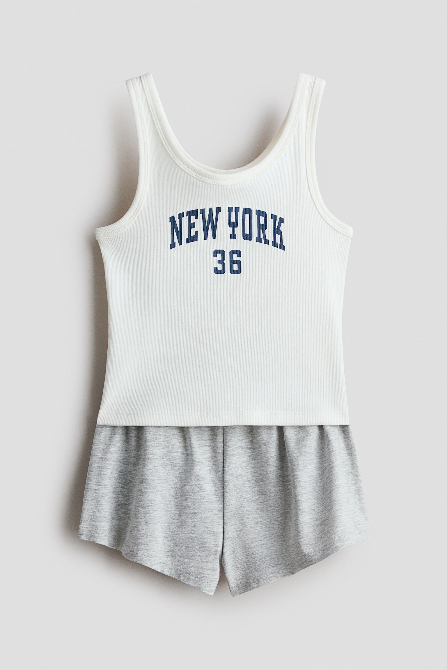 Cotton pyjamas - Light grey marl/New York/Light pink/Floral/White/Cherries - 1