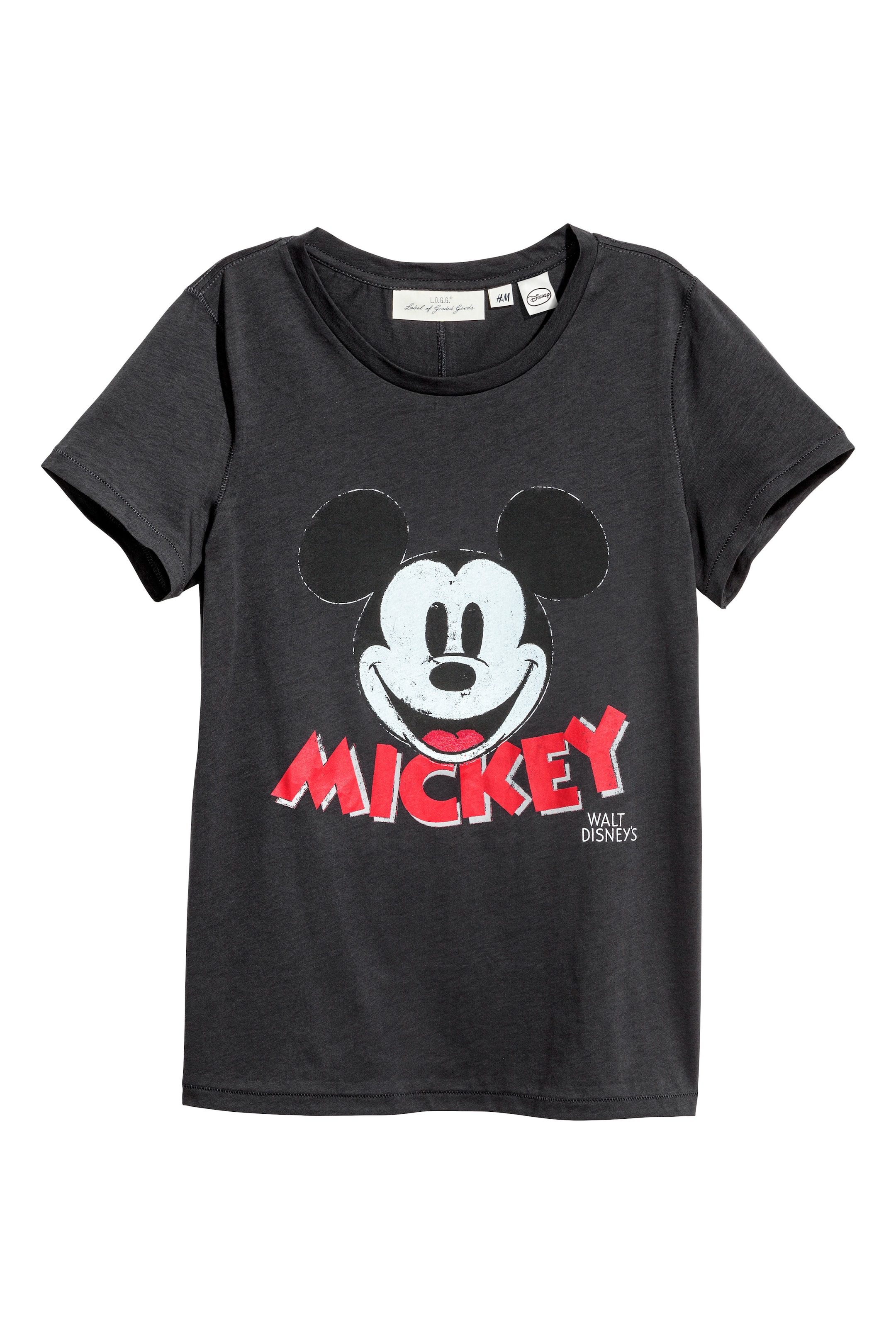 Näytä suurempi kuva: Printtitrikoopusero - Tummanharmaa/Mikki Hiiri - NAISET | H&M FI 1