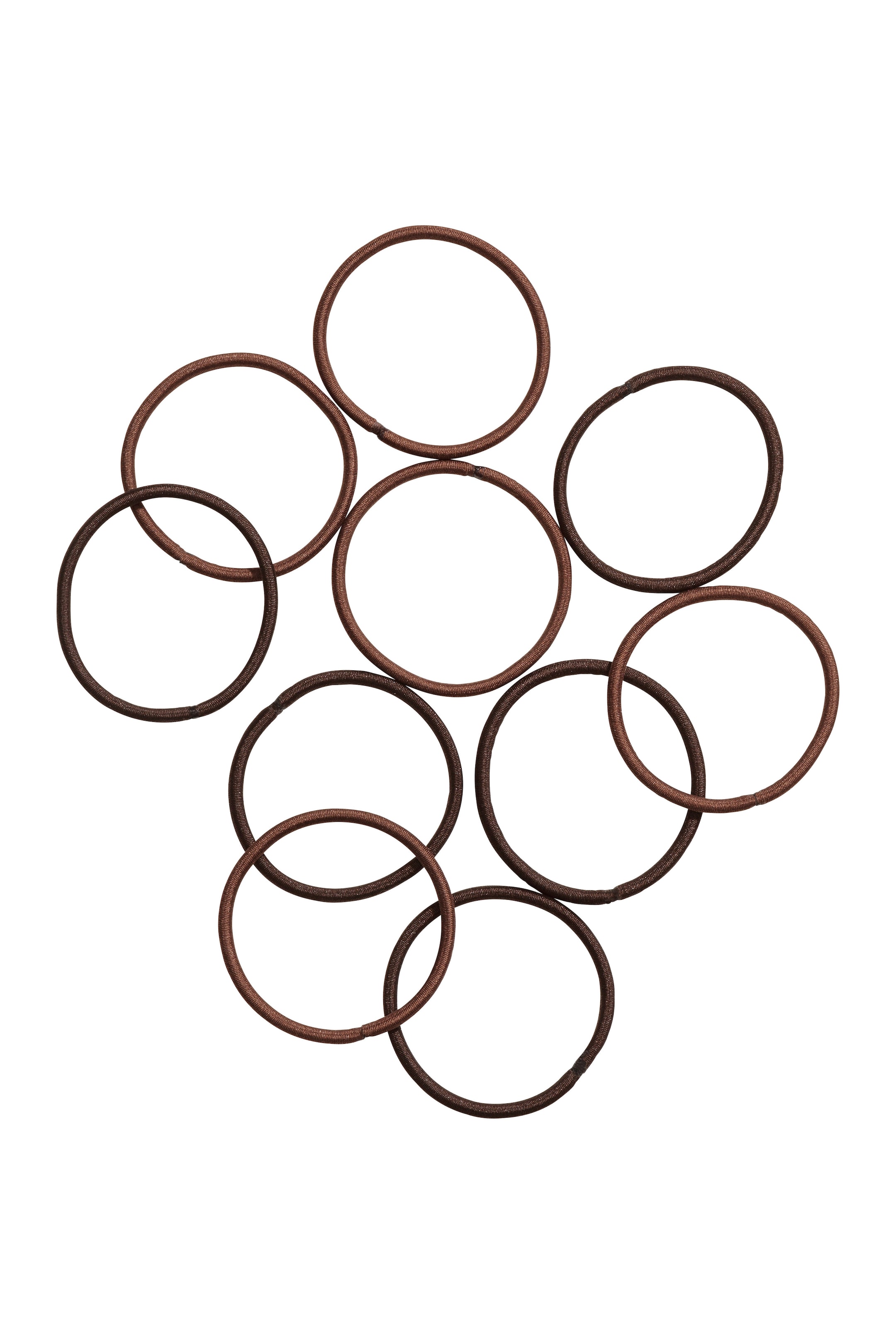 Visa större bild: 10-pack hårsnoddar - Brun - DAM | H&M SE 1