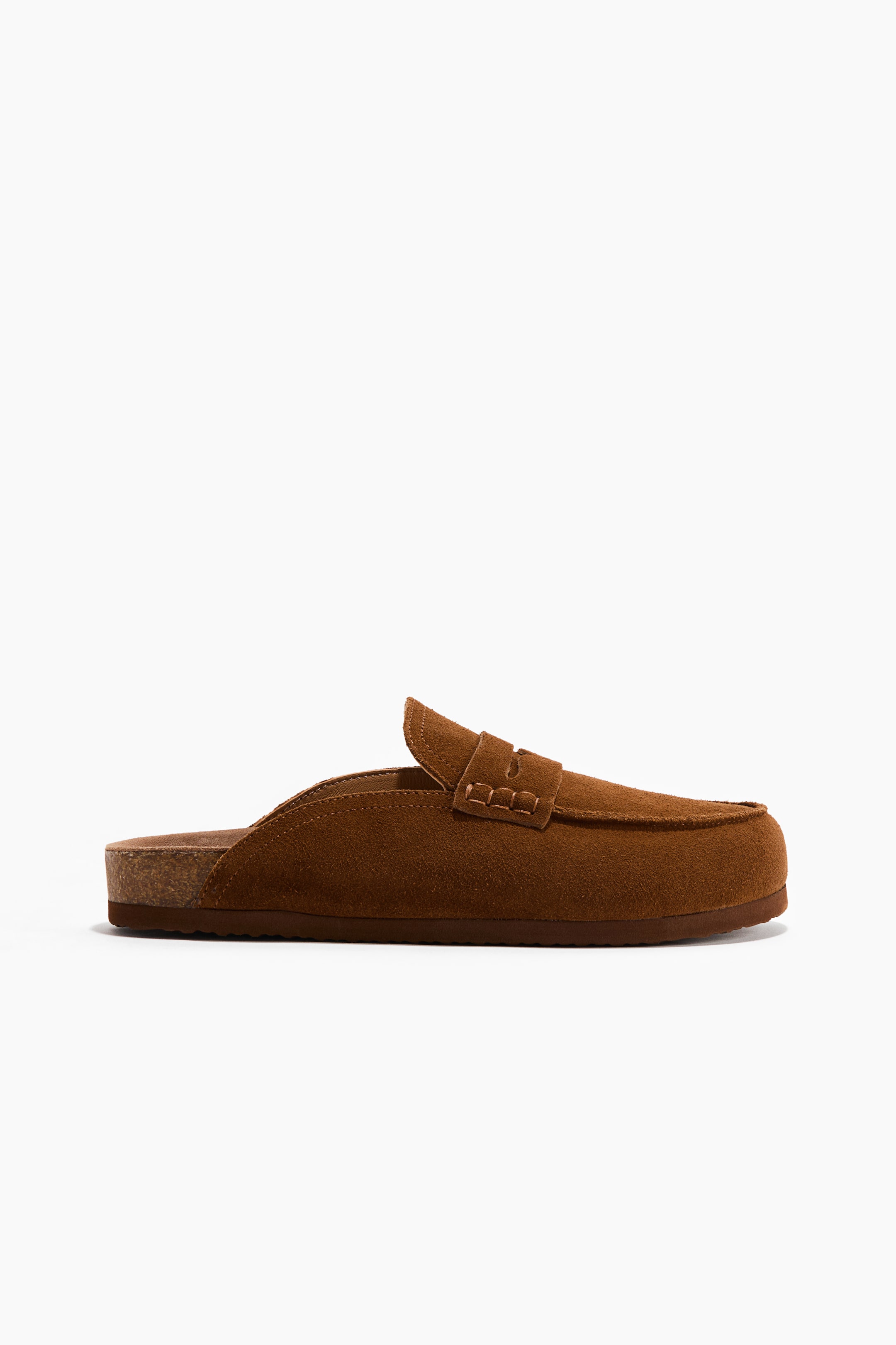 Mules mocassins en cuir