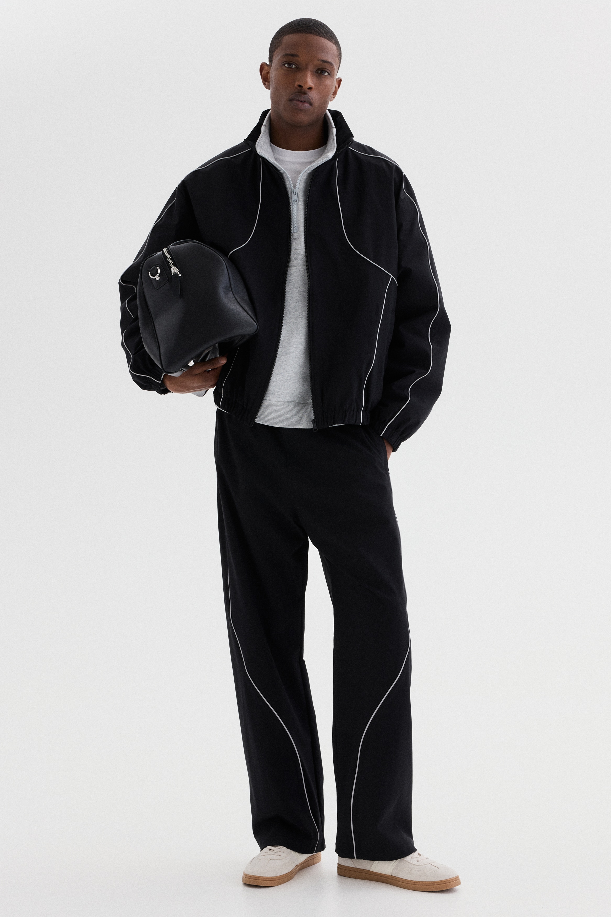 バーガーキングTrack Jacket Mサイズ　長袖　ooparts Men's Black Track Jacket | H&M CA