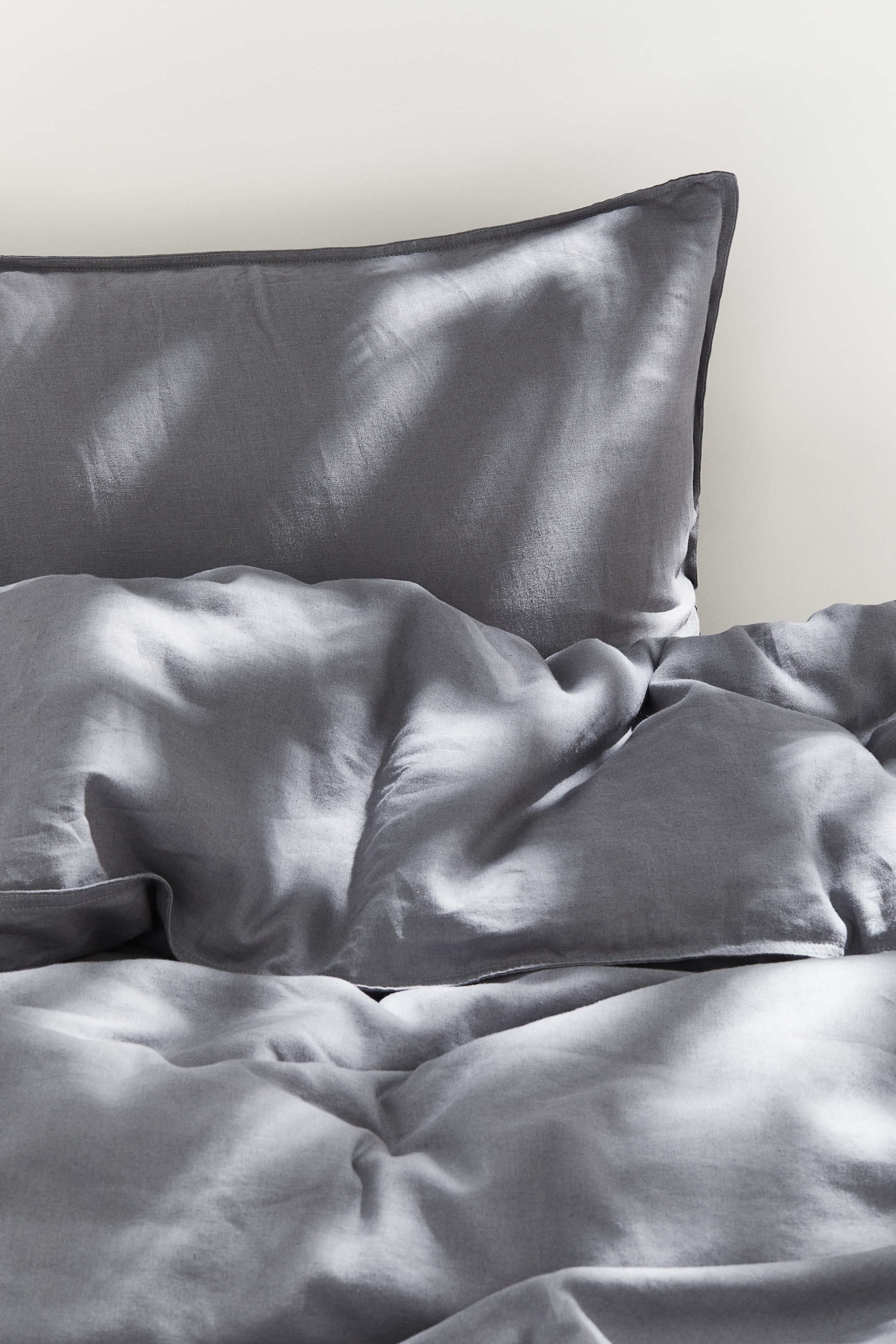 Linen-blend Twin Duvet Cover Set