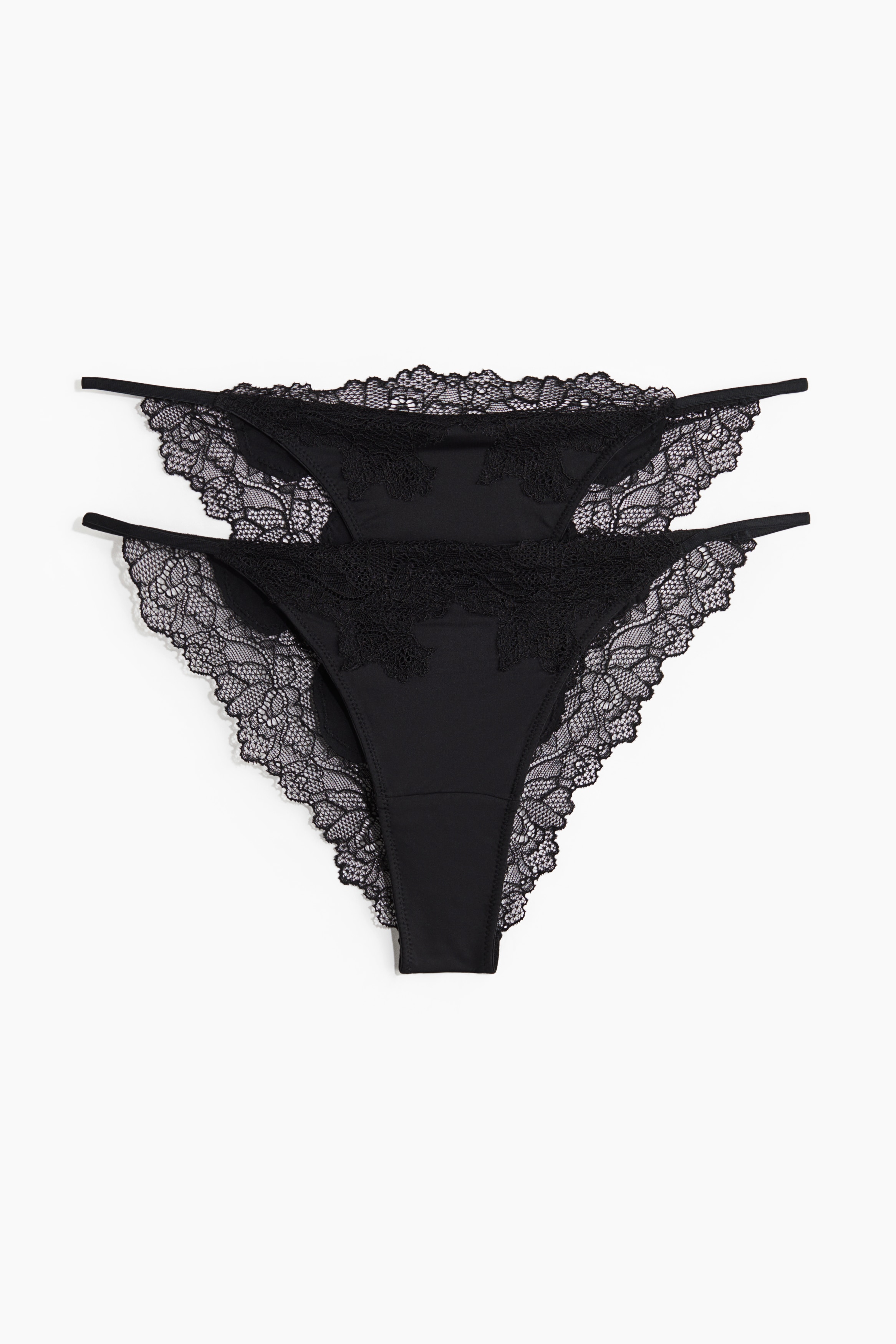 2-pack microfibre and lace tanga briefs from H&M - $12.49