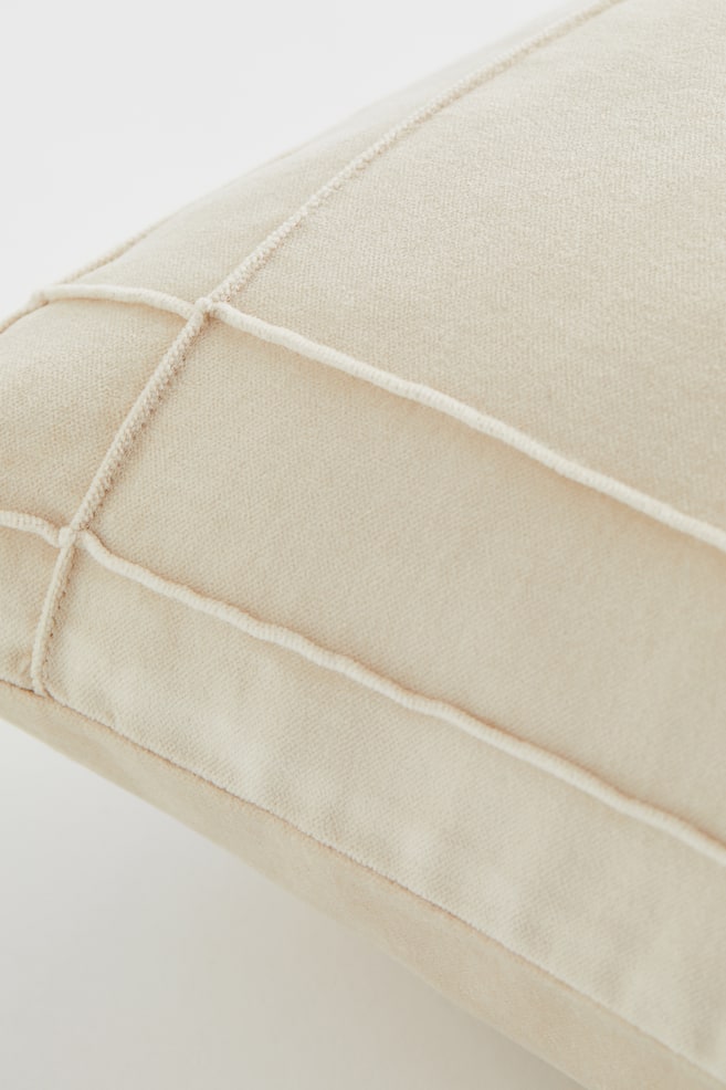 Cotton velvet cushion cover - Light beige - 2