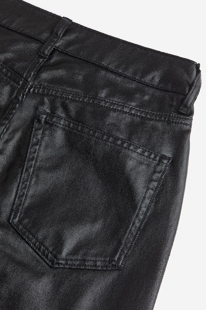 Coated Straight High Jeans - Nero/Argentato - 5