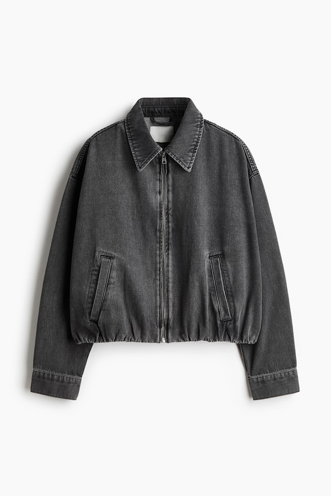 Oversized Denim Jacket - Dark denim gray/Denim blue - 1