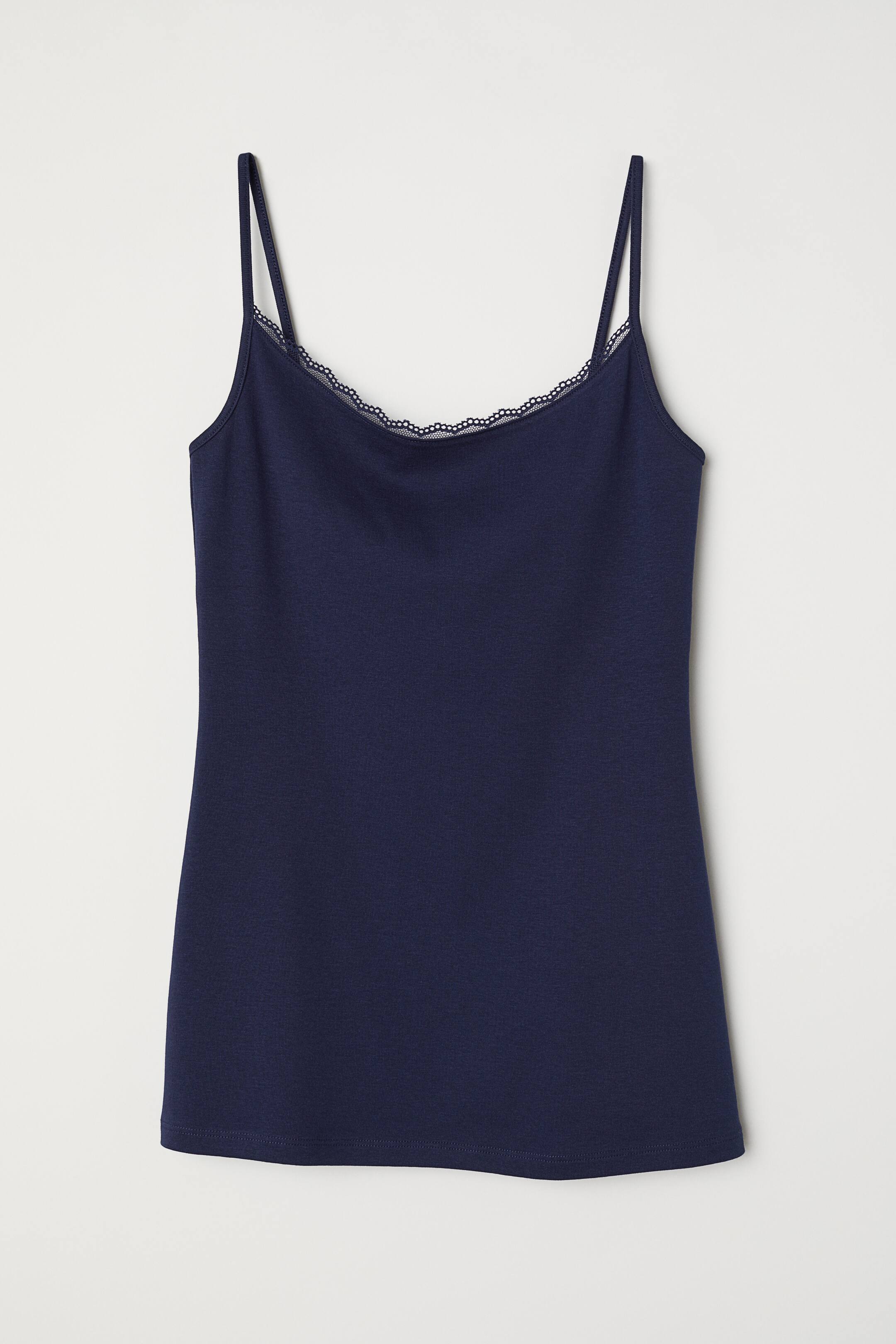 View larger image: Jersey vest top - Dark blue - Ladies | H&M GB 1