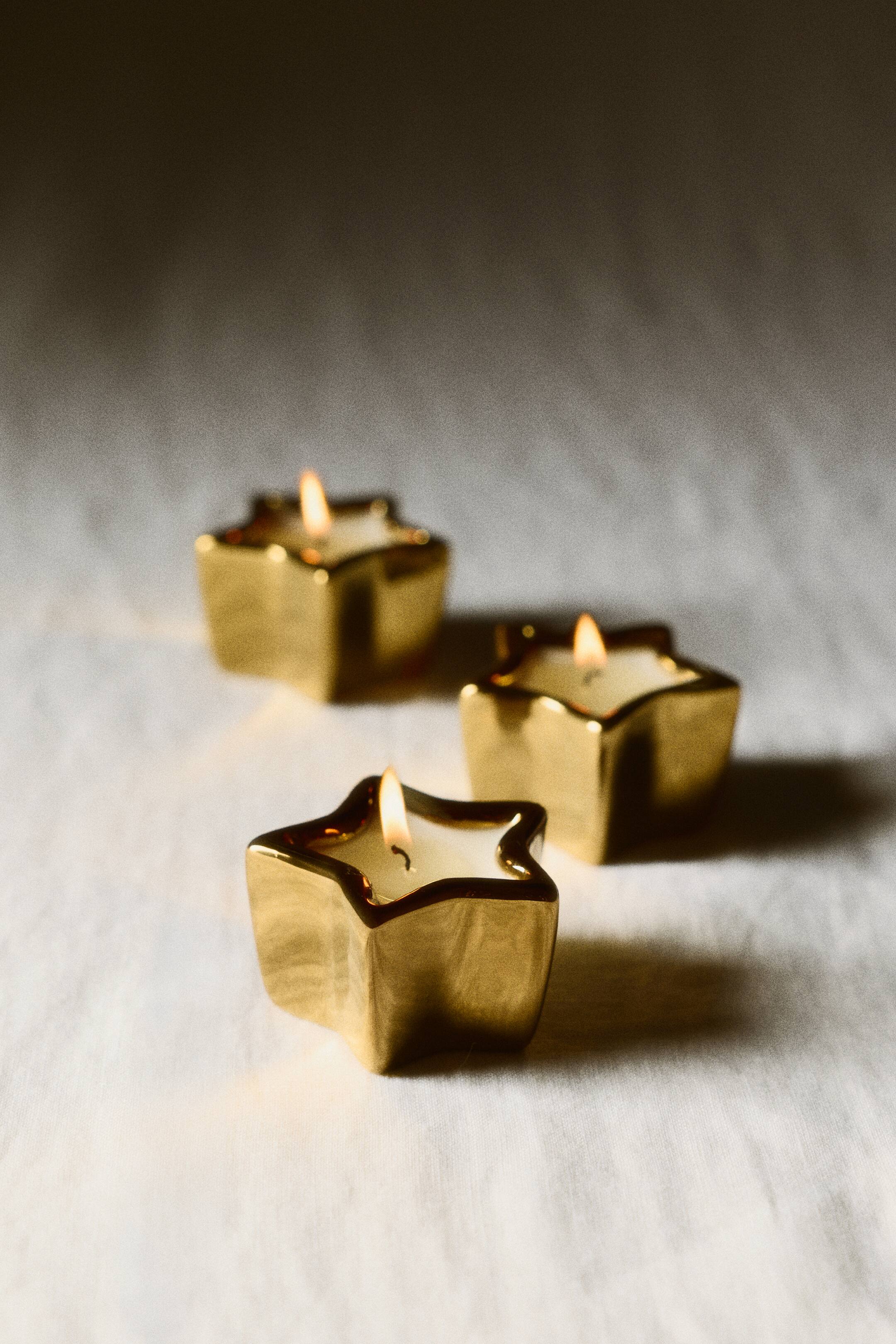 Voir une image plus grande: Lot de 3 bougies parfumées en forme d'étoiles - Winter’s Eve - Home All | H&M CA 1