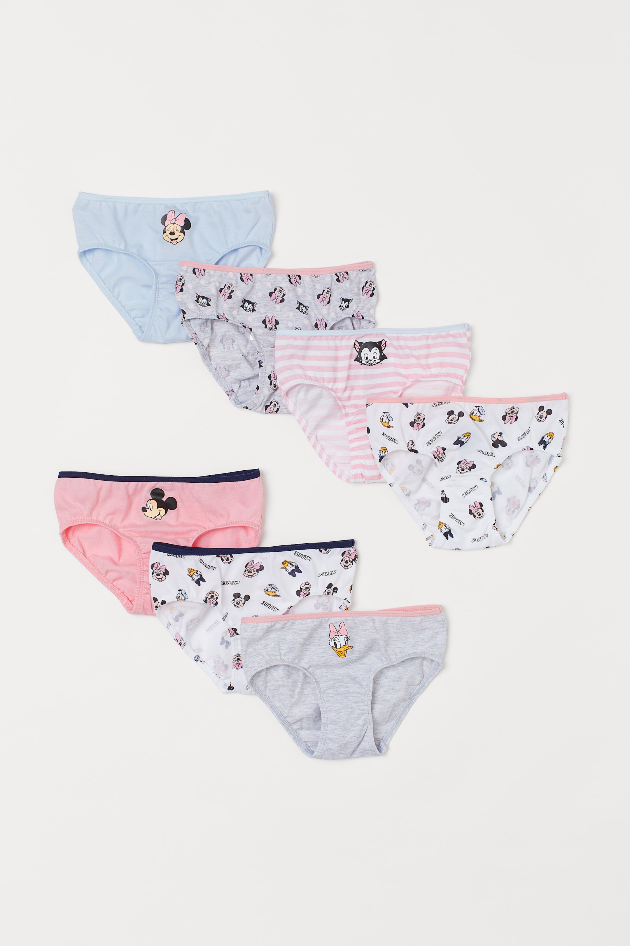 הצגת תמונה גדולה יותר: מארז 7 זוגות תחתונים מכותנה - לבן/מיני מאוס - Kids | H&M IL 1