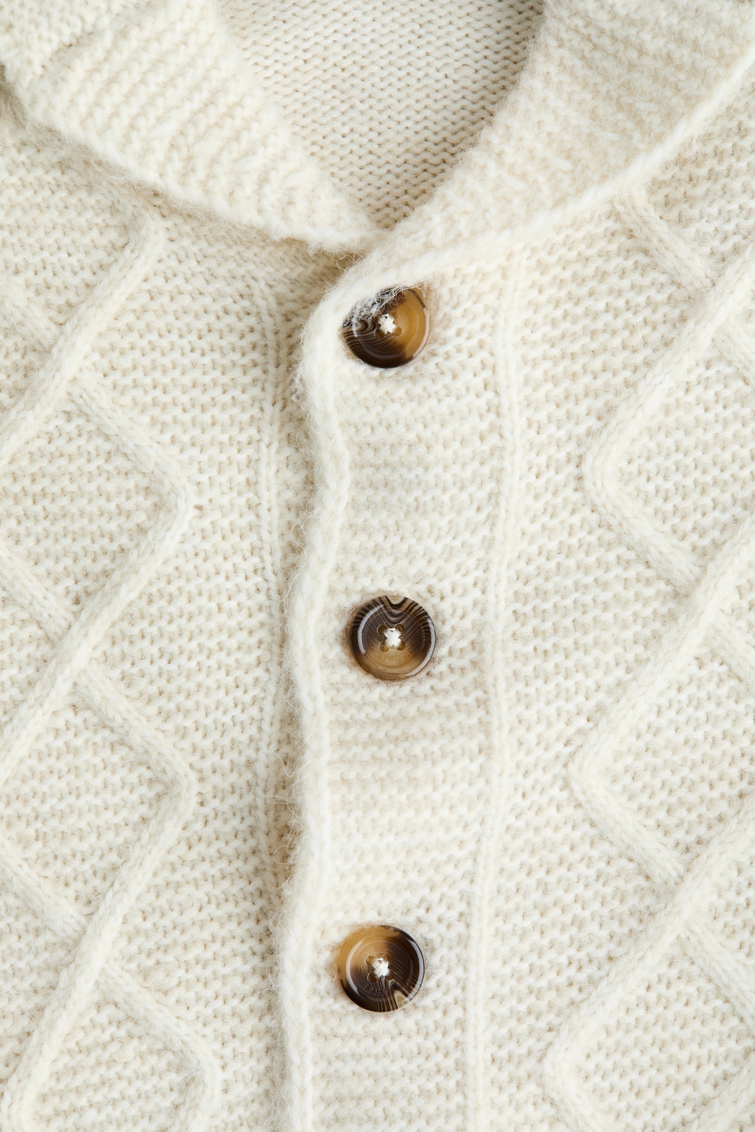 Cable-knit cardigan - Light beige - 6