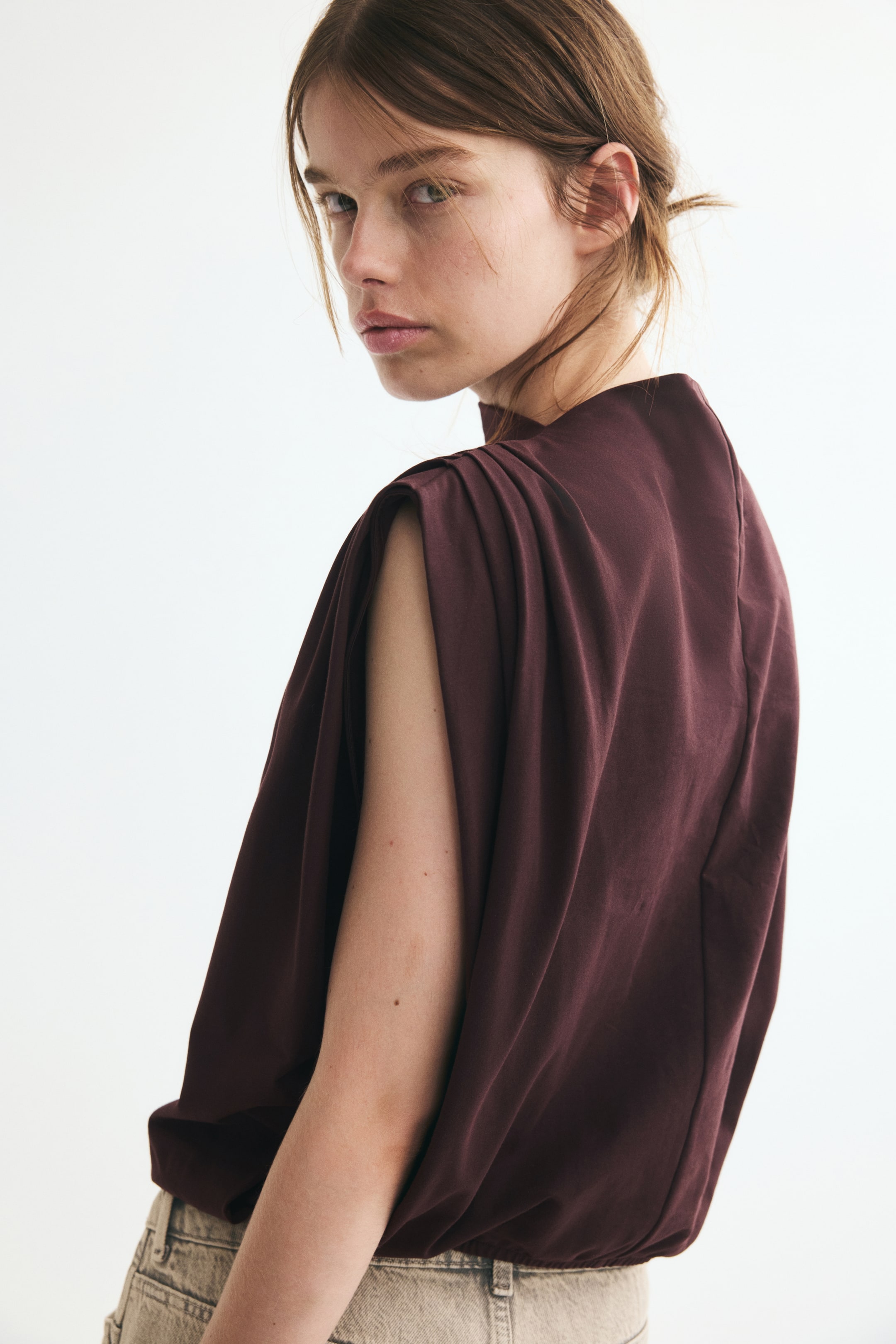 Pleated Cotton Top