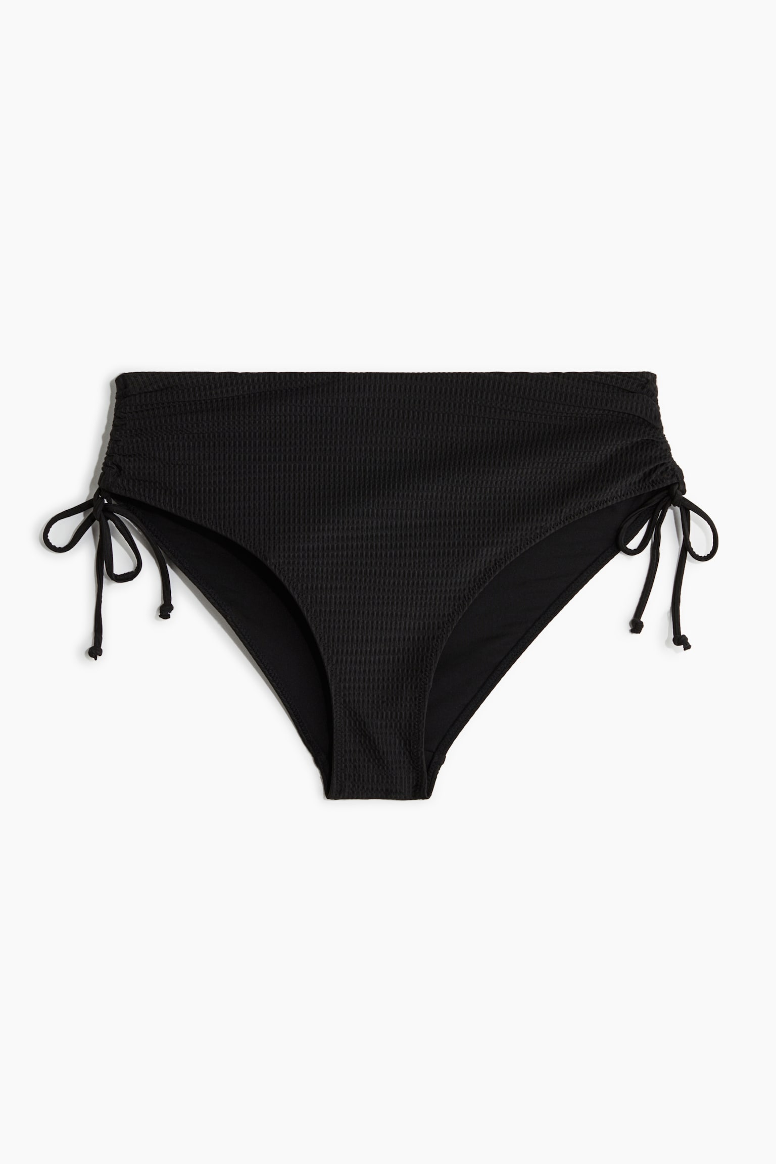 Drawstring Detail Bikini Bottoms - Black/Red/White - 2