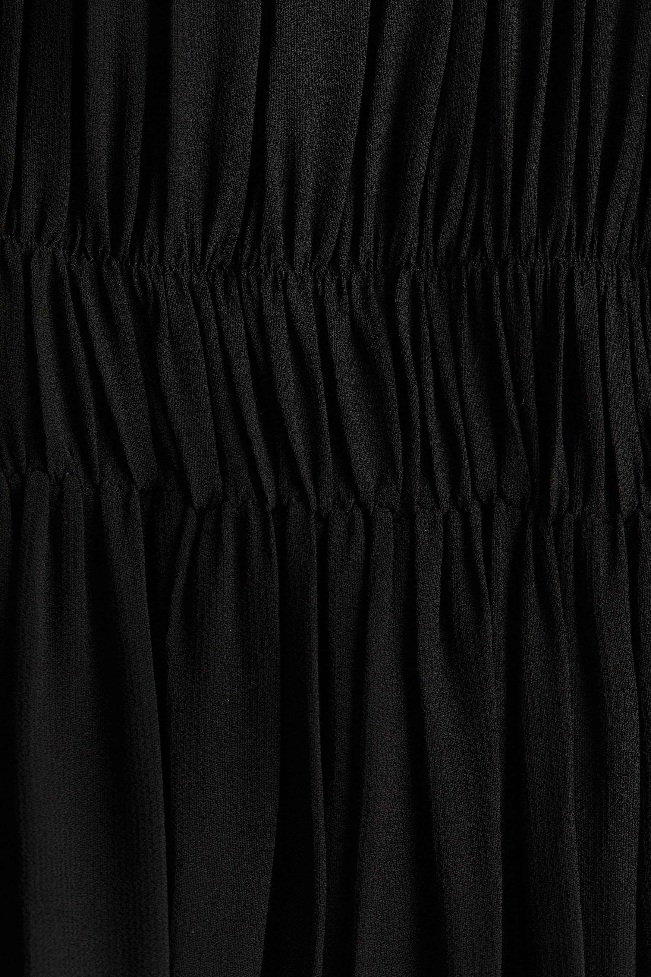 Gathered viscose dress - Black - Ladies | H&M GB