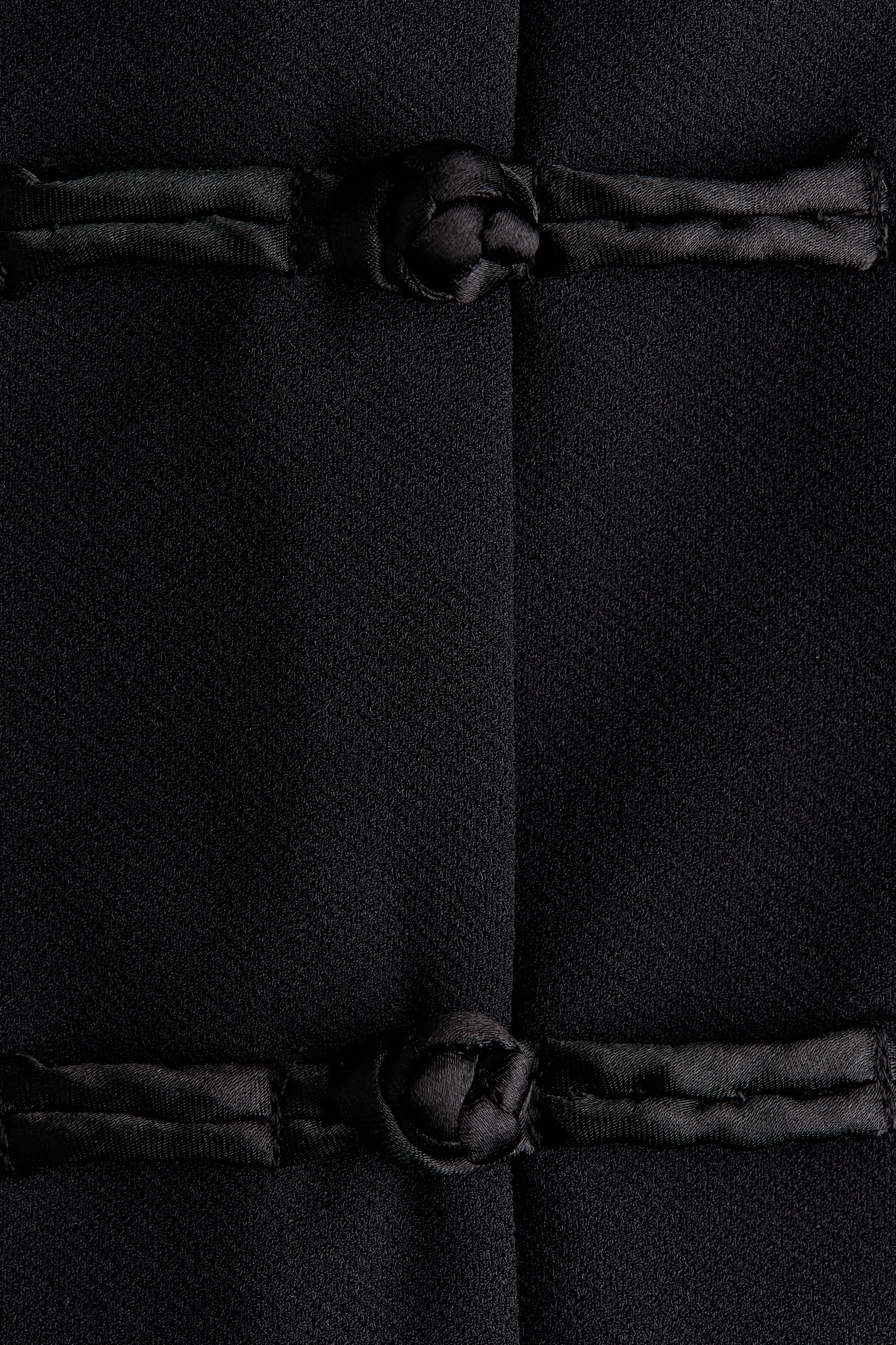 Collarless Knot-Button Jacket