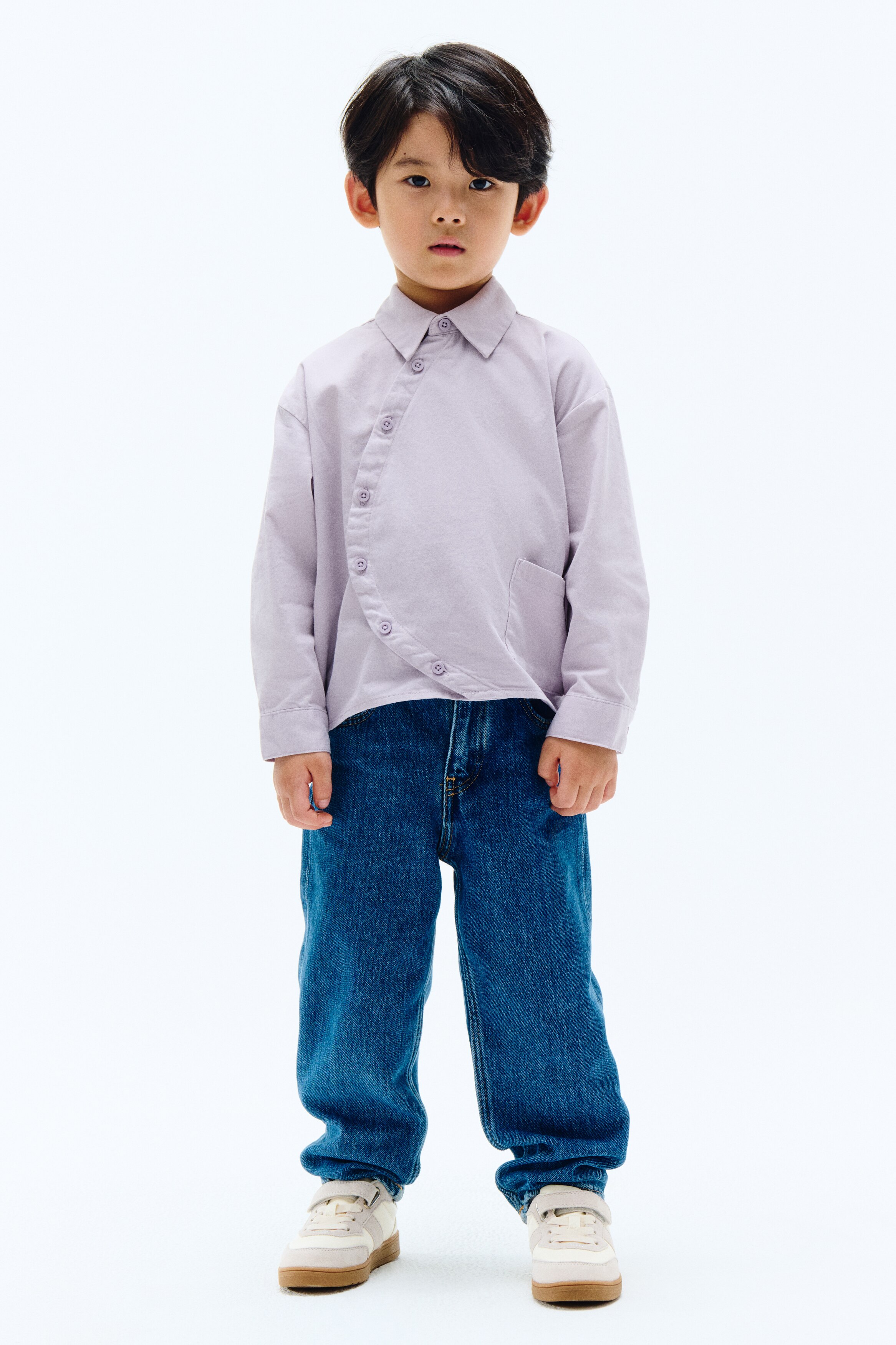 オーバーサイズ ツイルシャツ - ライトベージュ - Kids | H&M JP