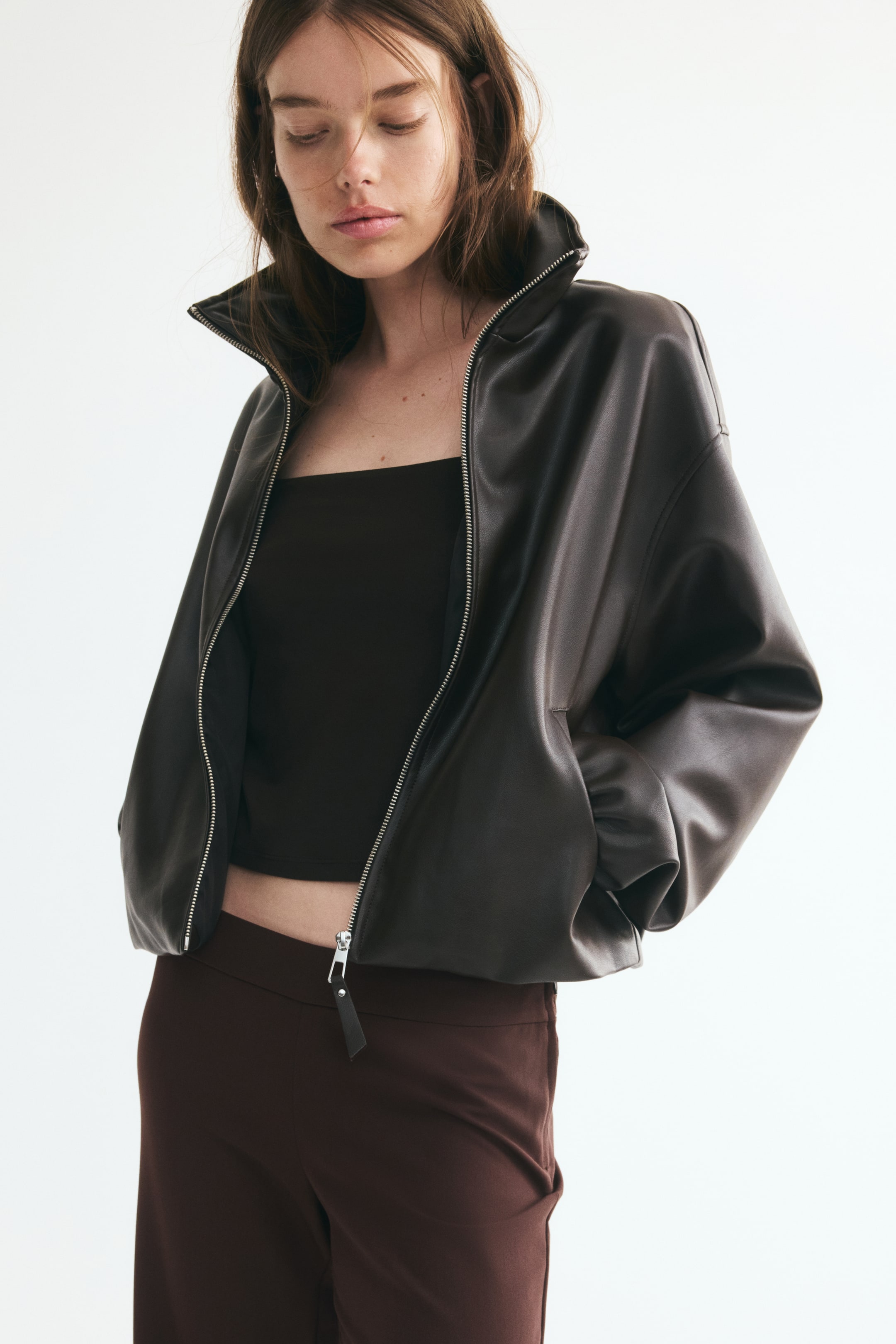 Low-Waist Twill Pants