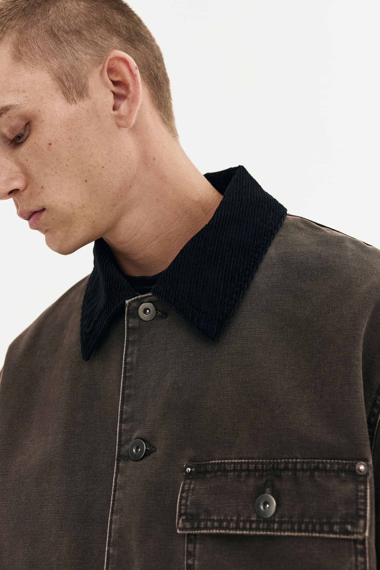 Áo khoác cotton canvas - Màu xám đậm - 4