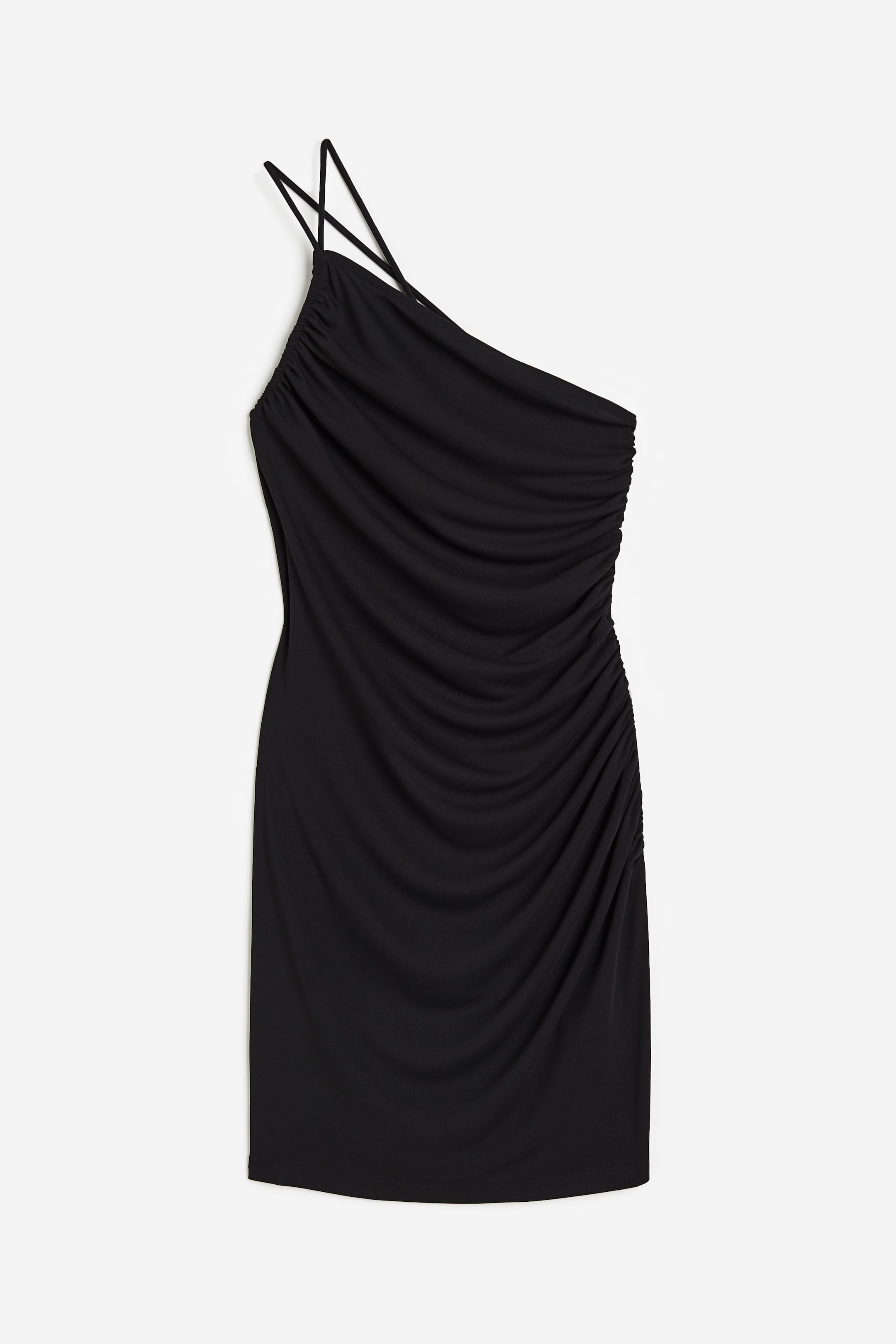 Gathered One-shoulder Dress