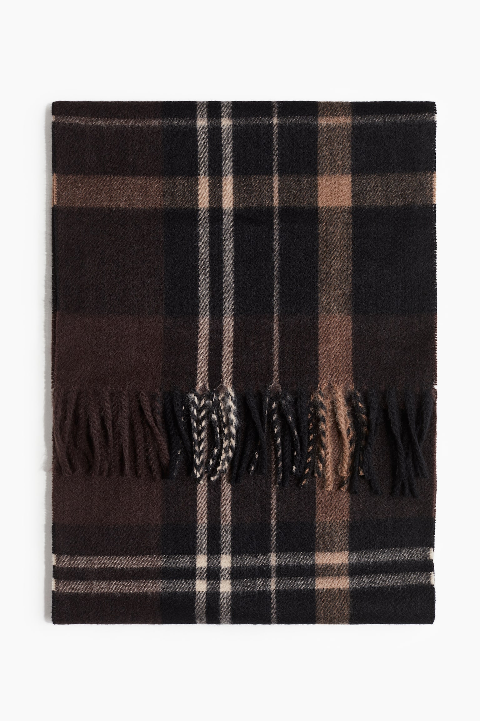 Scarf - Brown/Checked/Black/White checked - 1