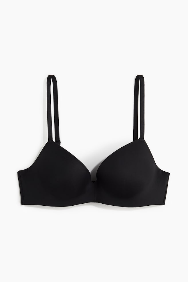 Microfiber Push-Up Bra - Black/Beige/Light beige/White/Powder pink - 1