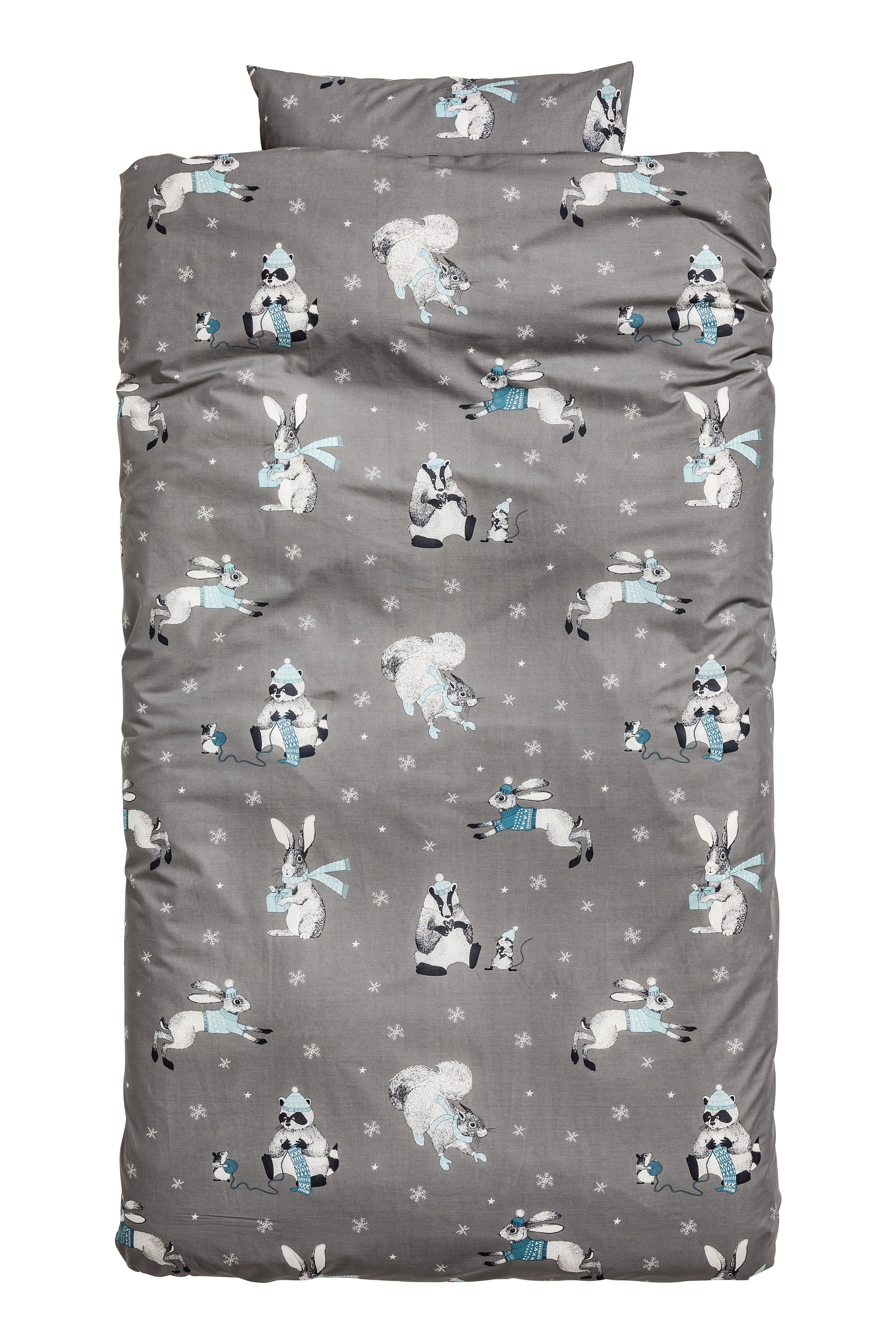 View larger image: Christmas duvet cover set - Grey/Christmas - Home All | H&M GB 1