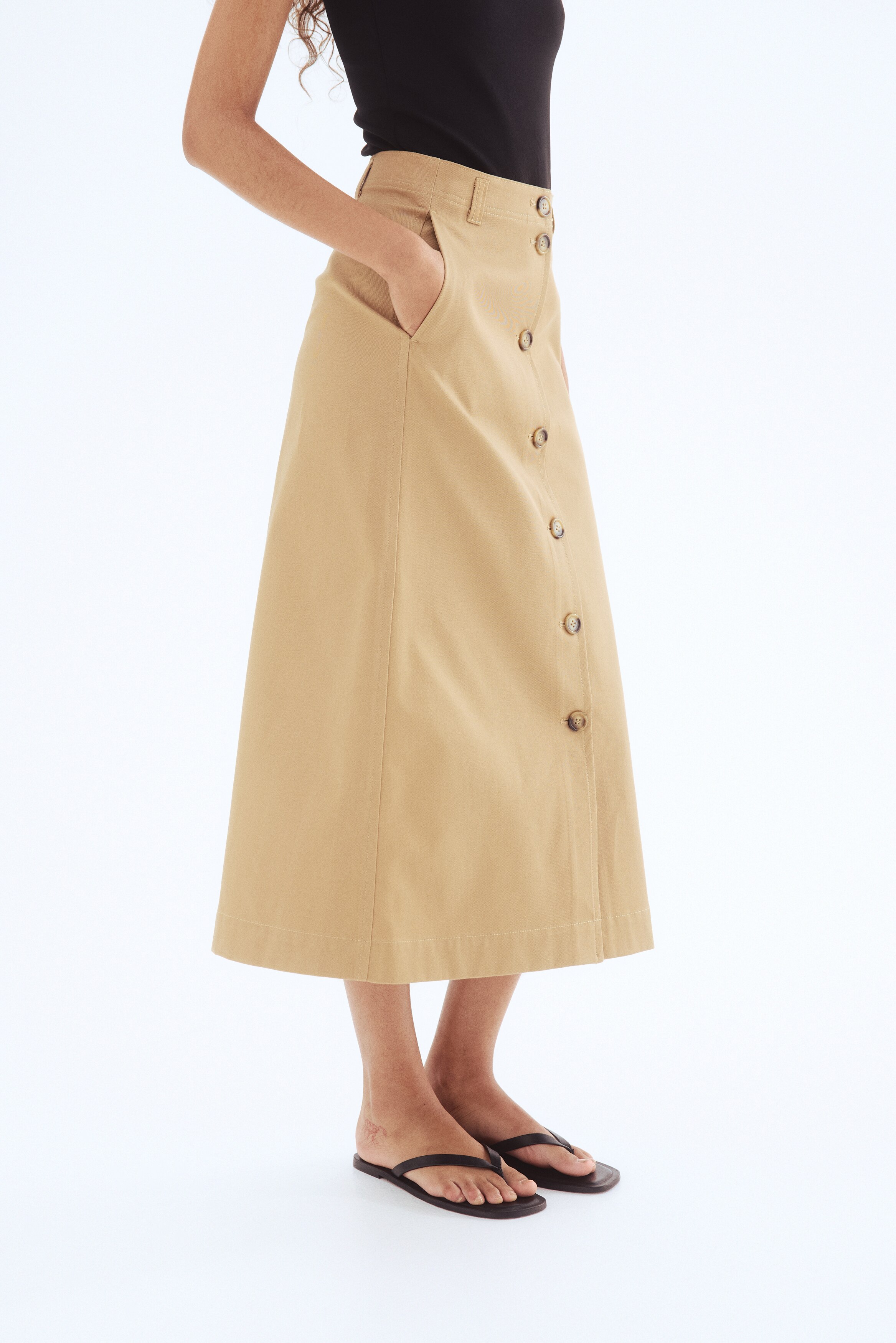 A-line cotton skirt