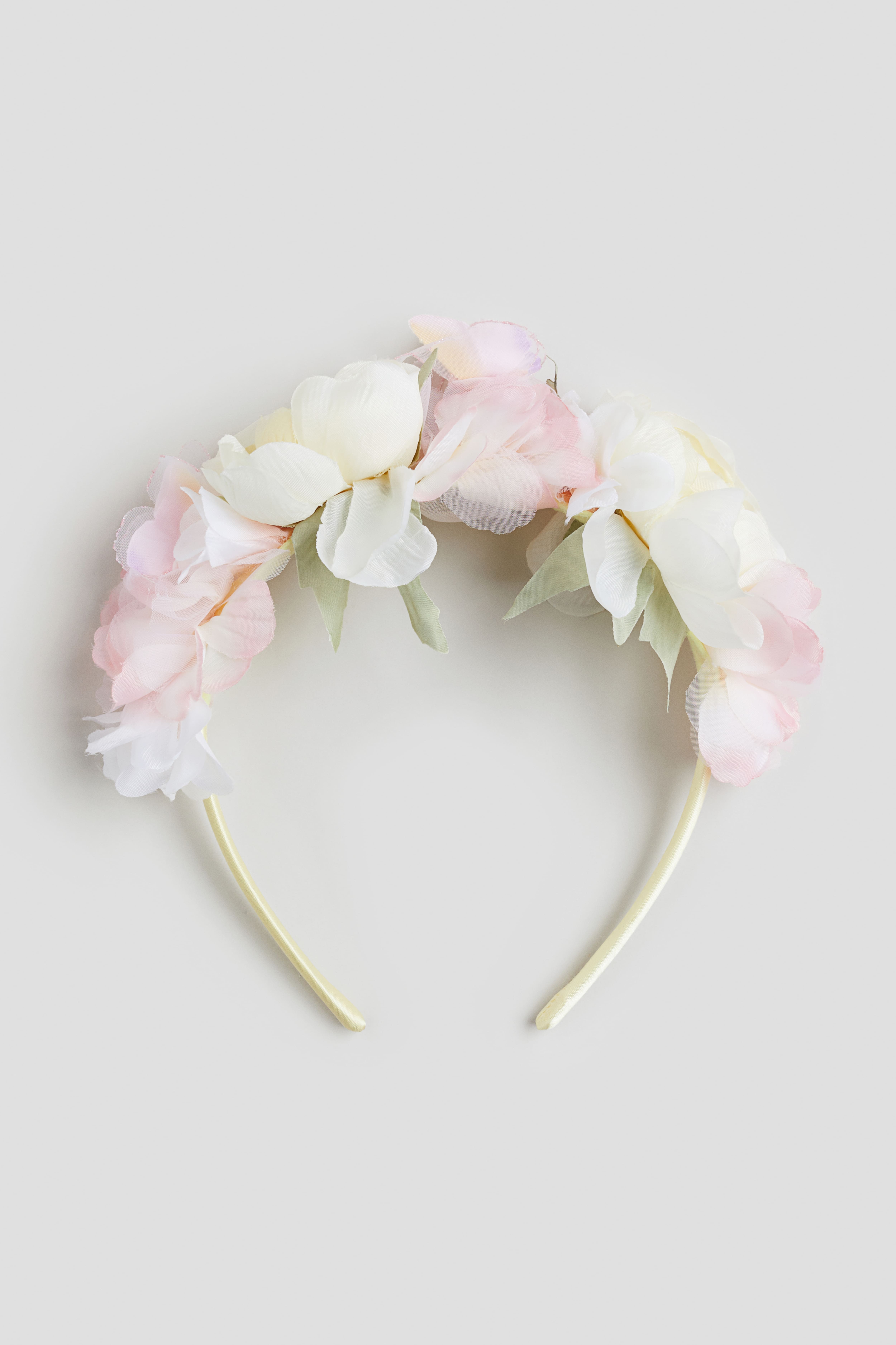 Satin Hairband with Flowers