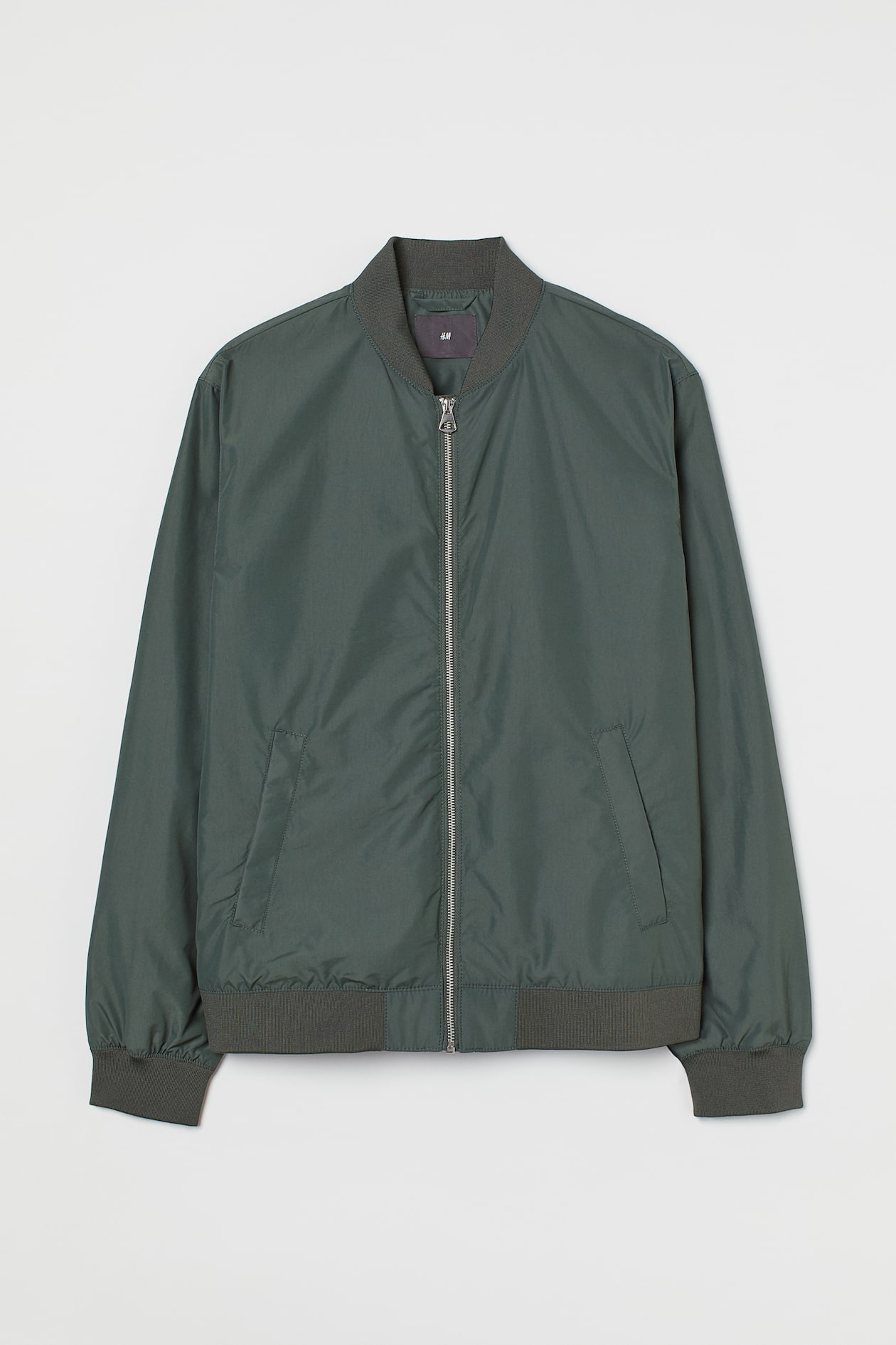 Bomber Jacket - Long sleeve - Regular length - Green - Men | H&M US