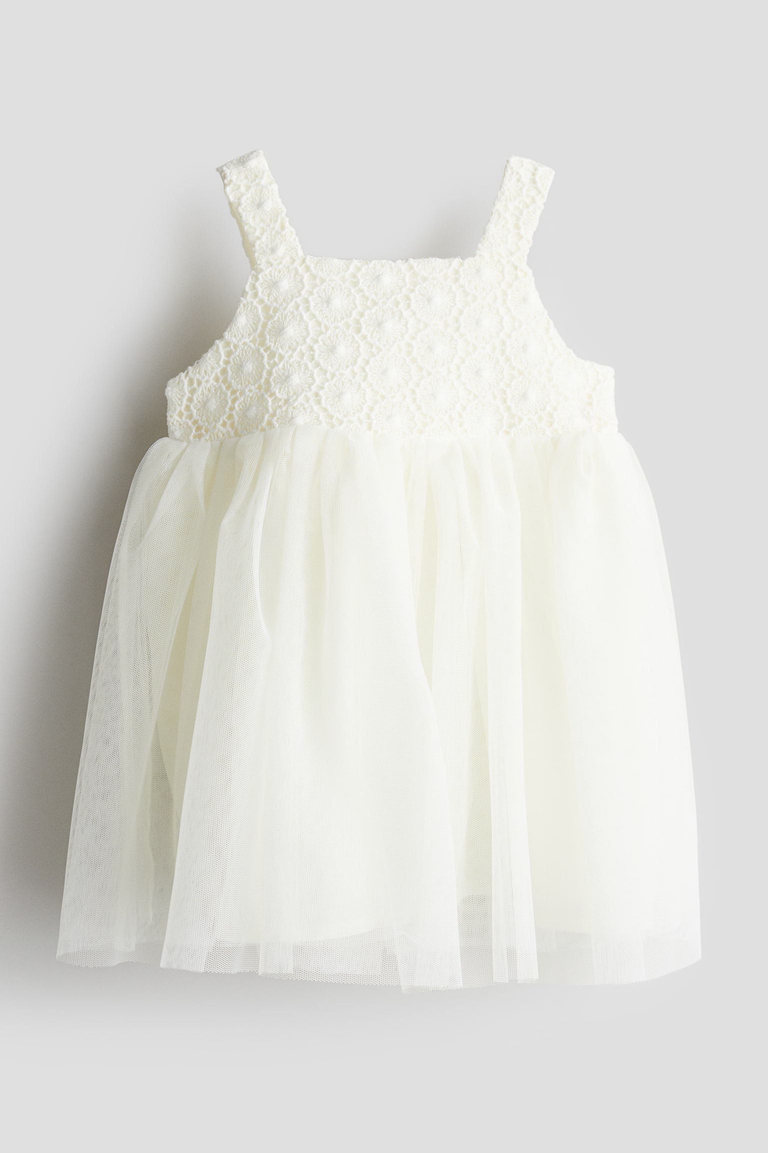 Tulle Dress - White/Powder pink - 1