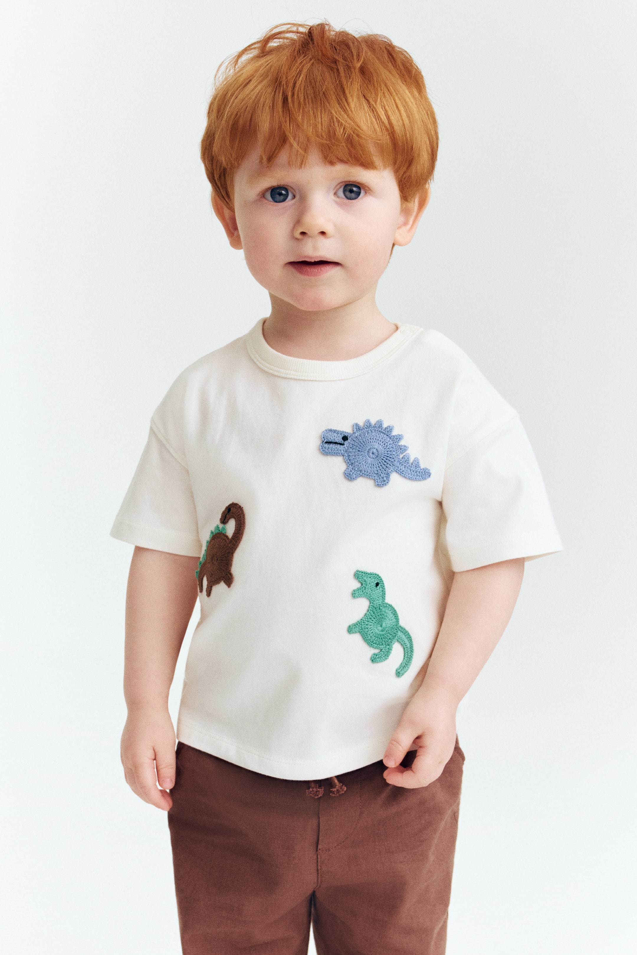 View larger image: T-Shirt with Motif - White/dinosaurs - Kids | H&M PH 1