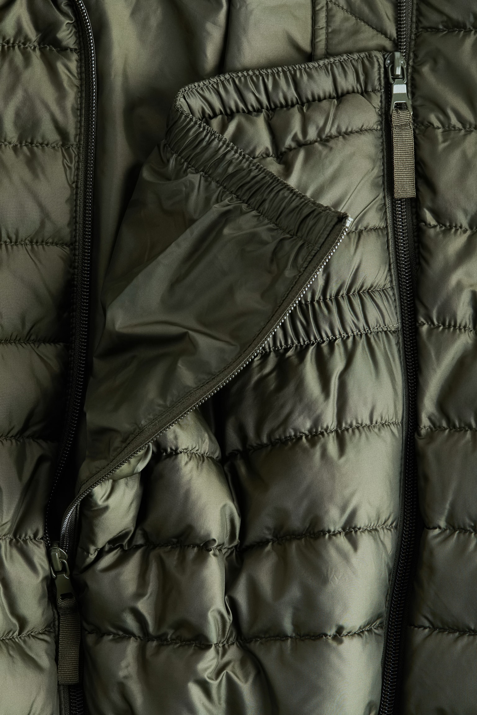 MAMA Before & After Babywearing puffer jacket - Dark khaki green/Black - 4