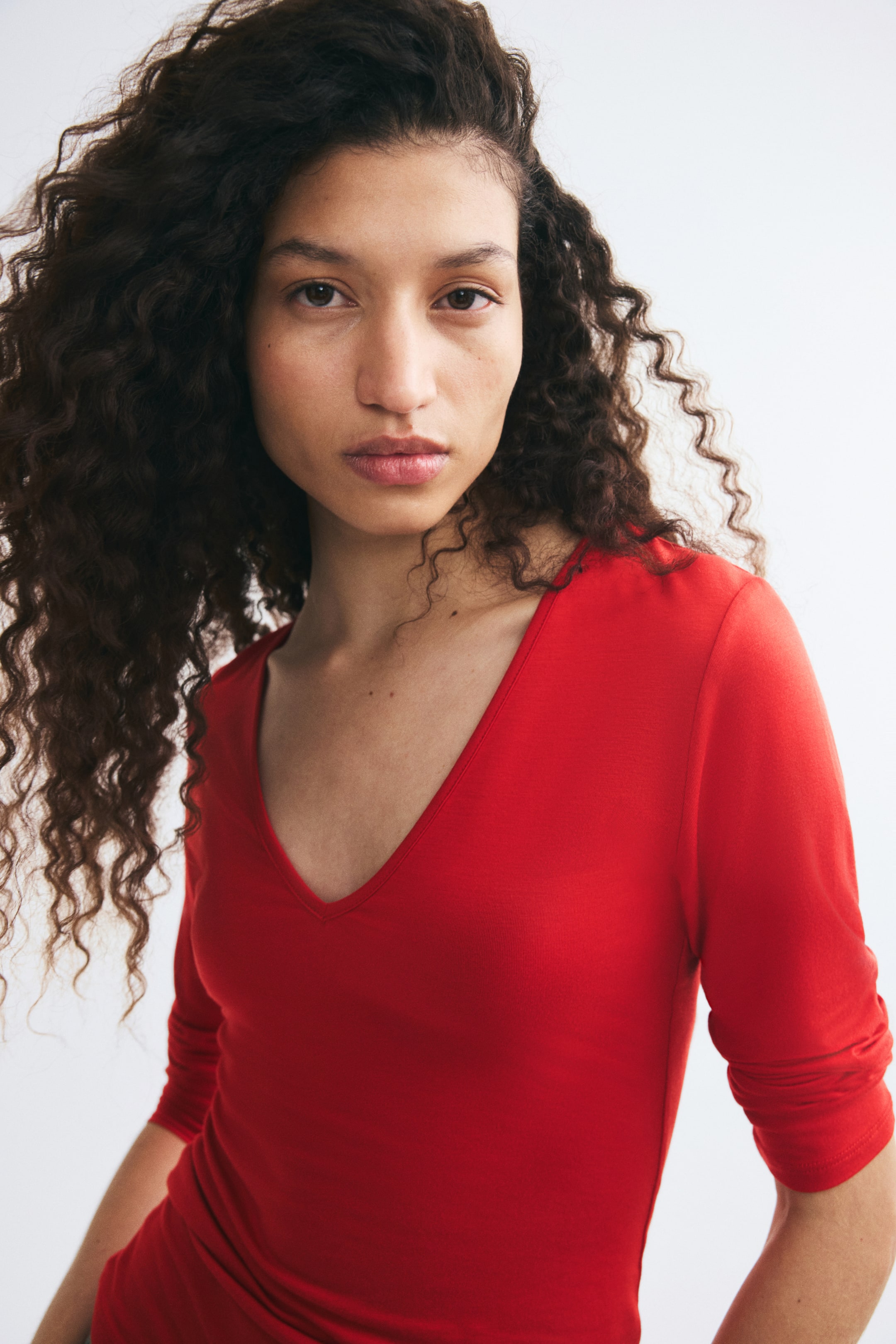 V-Neck Viscose Top