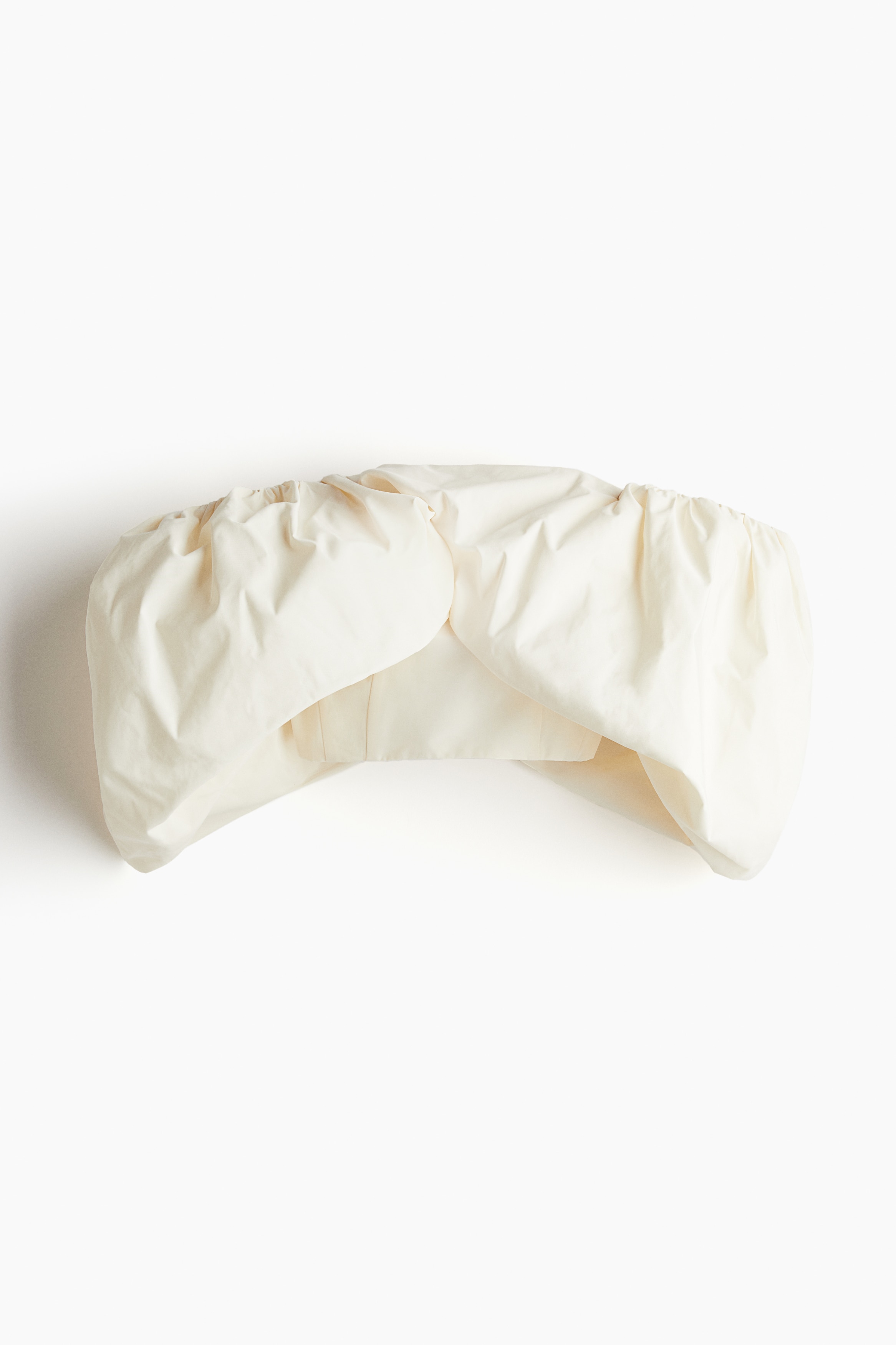 Signore - Crema Top a spalle scoperte con bordo a palloncino - Size: 40  - H&M