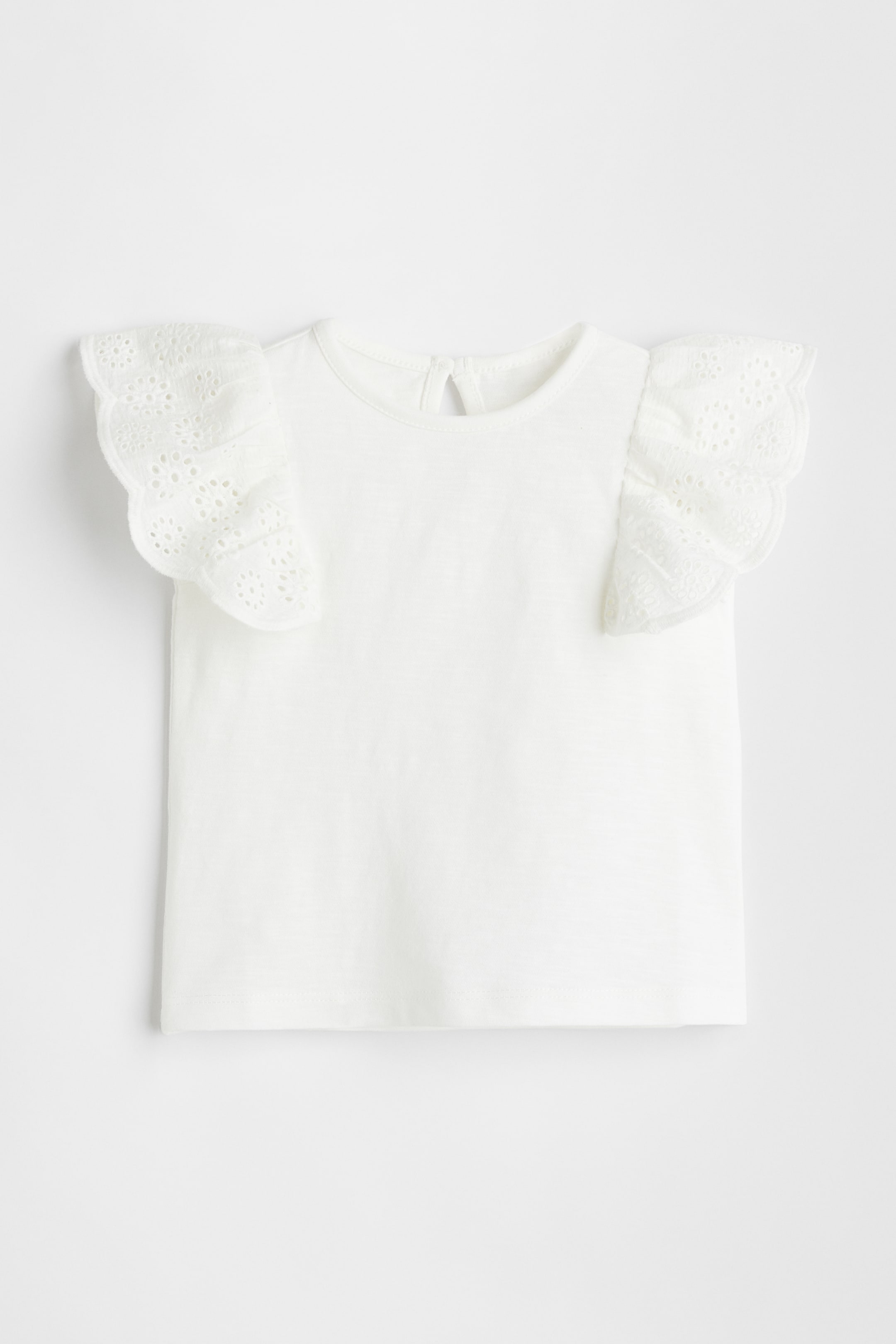 Agrandir l'image: Top à volants en jersey - Blanc - ENFANT | H&M BE 1