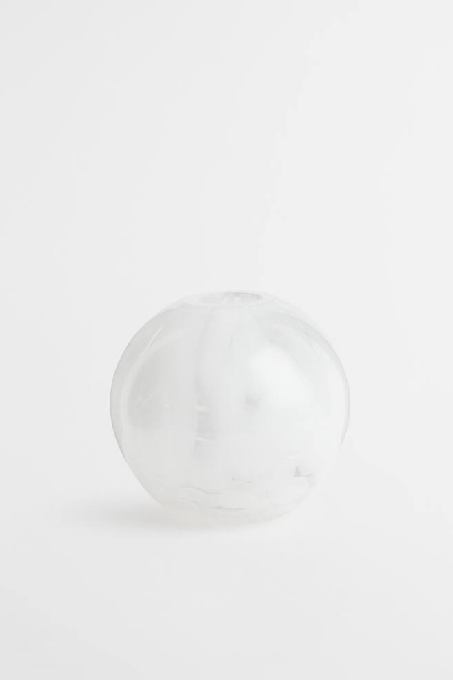 Minivase med mønster - Klart glas/Hvid/Klart glas/Hvid - 1