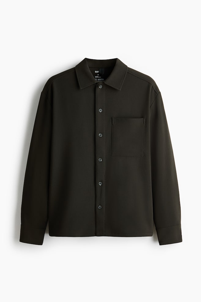 Four-way Stretch Overshirt - Dark khaki green/Black/Dark brown/Navy blue - 1