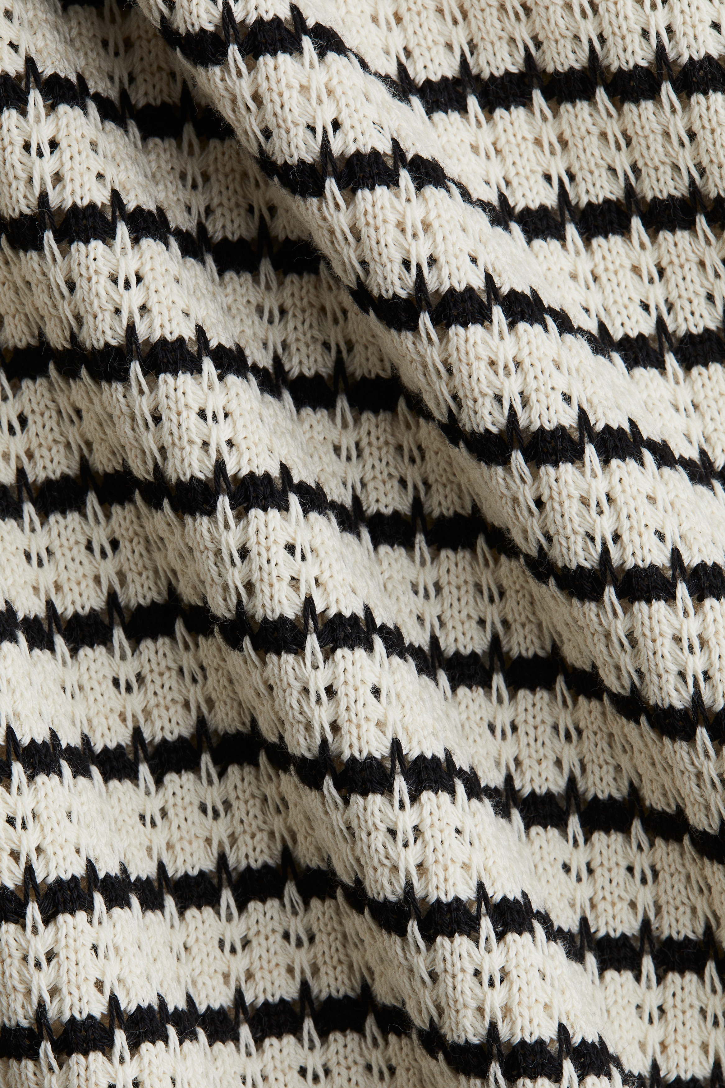 Textured-knit collared top