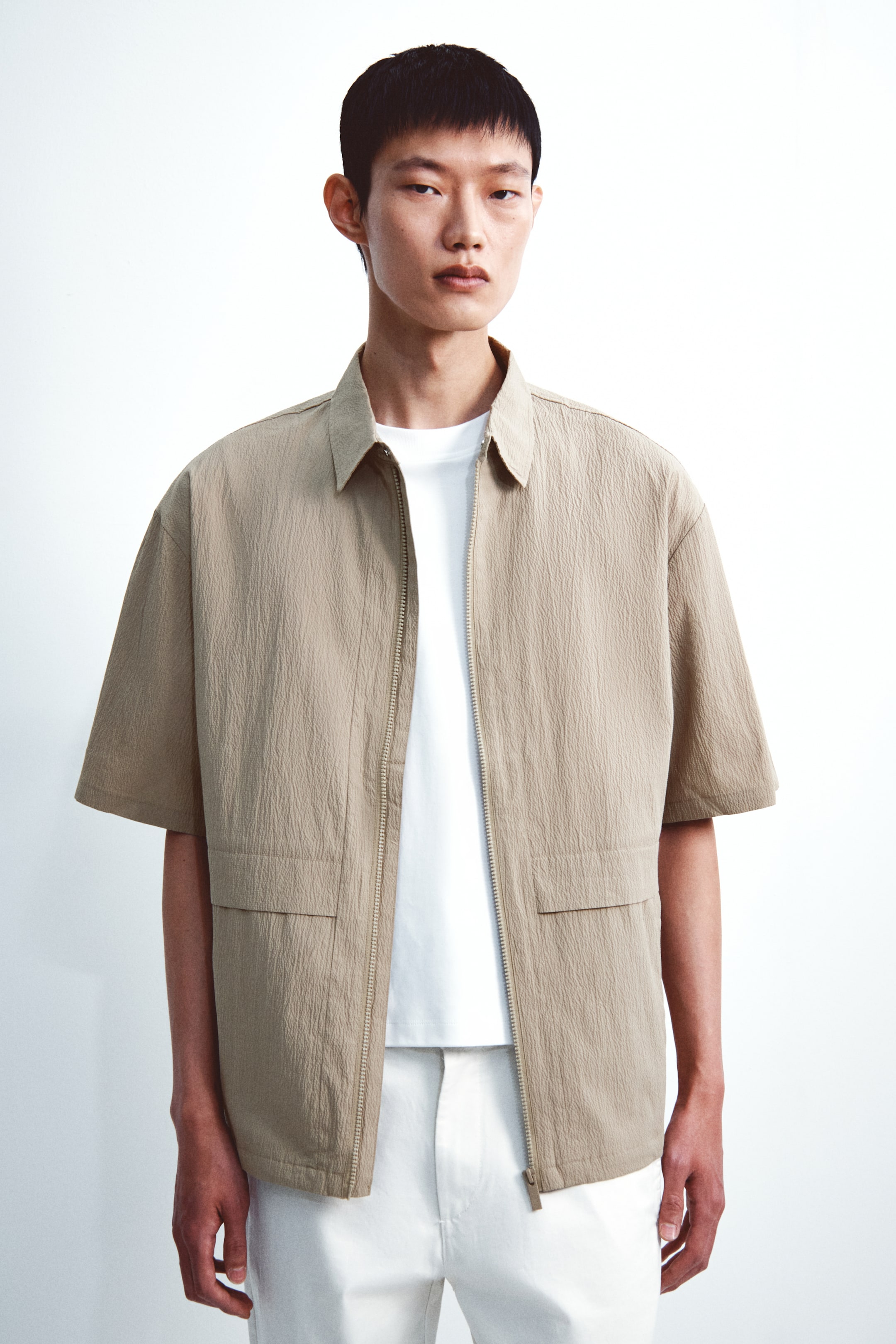 View larger image: Short-sleeved jacket - Beige - Men | H&M MY 1