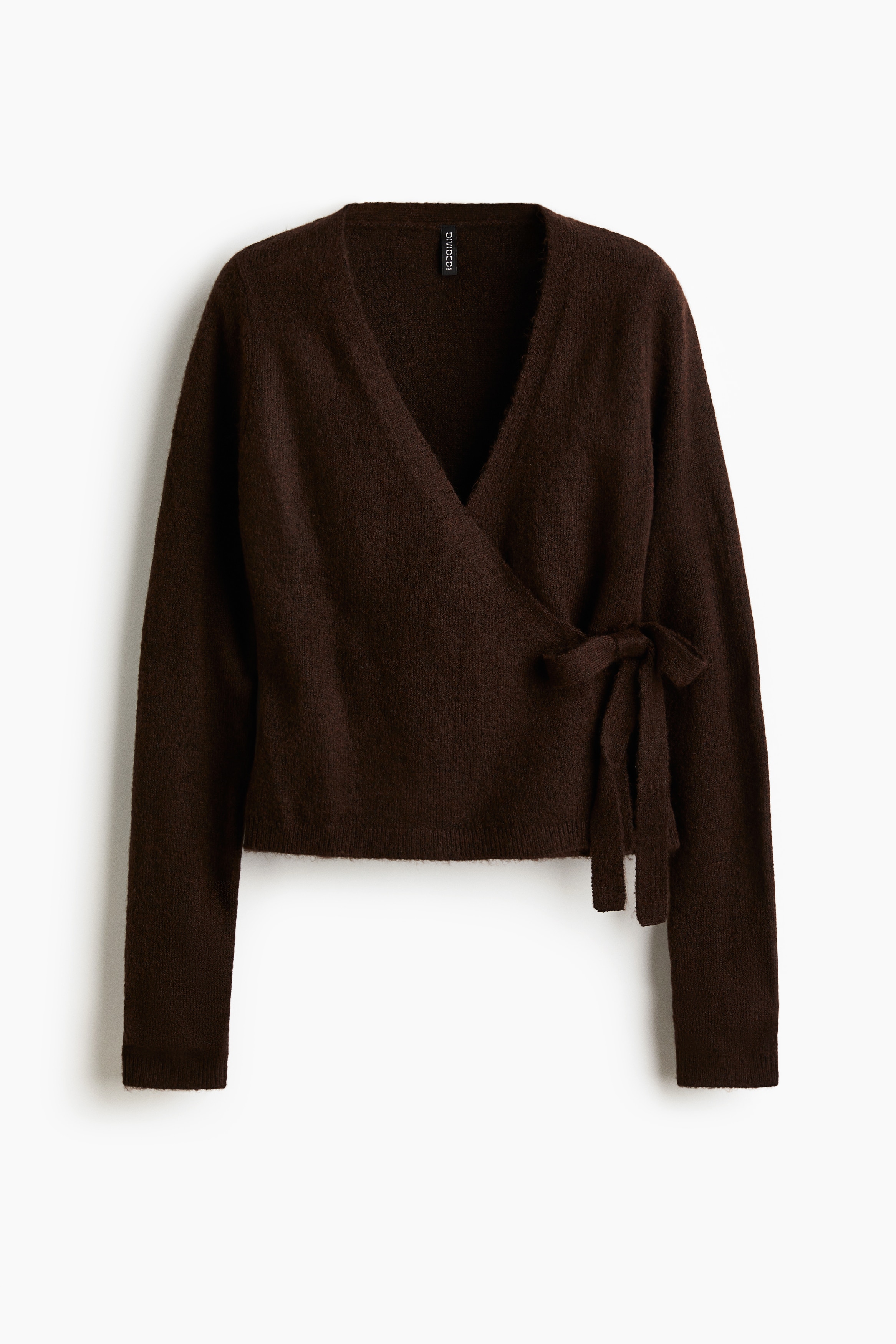 Wrap Cardigan - Dark brown/Grey marle/Dark grey/Light pink