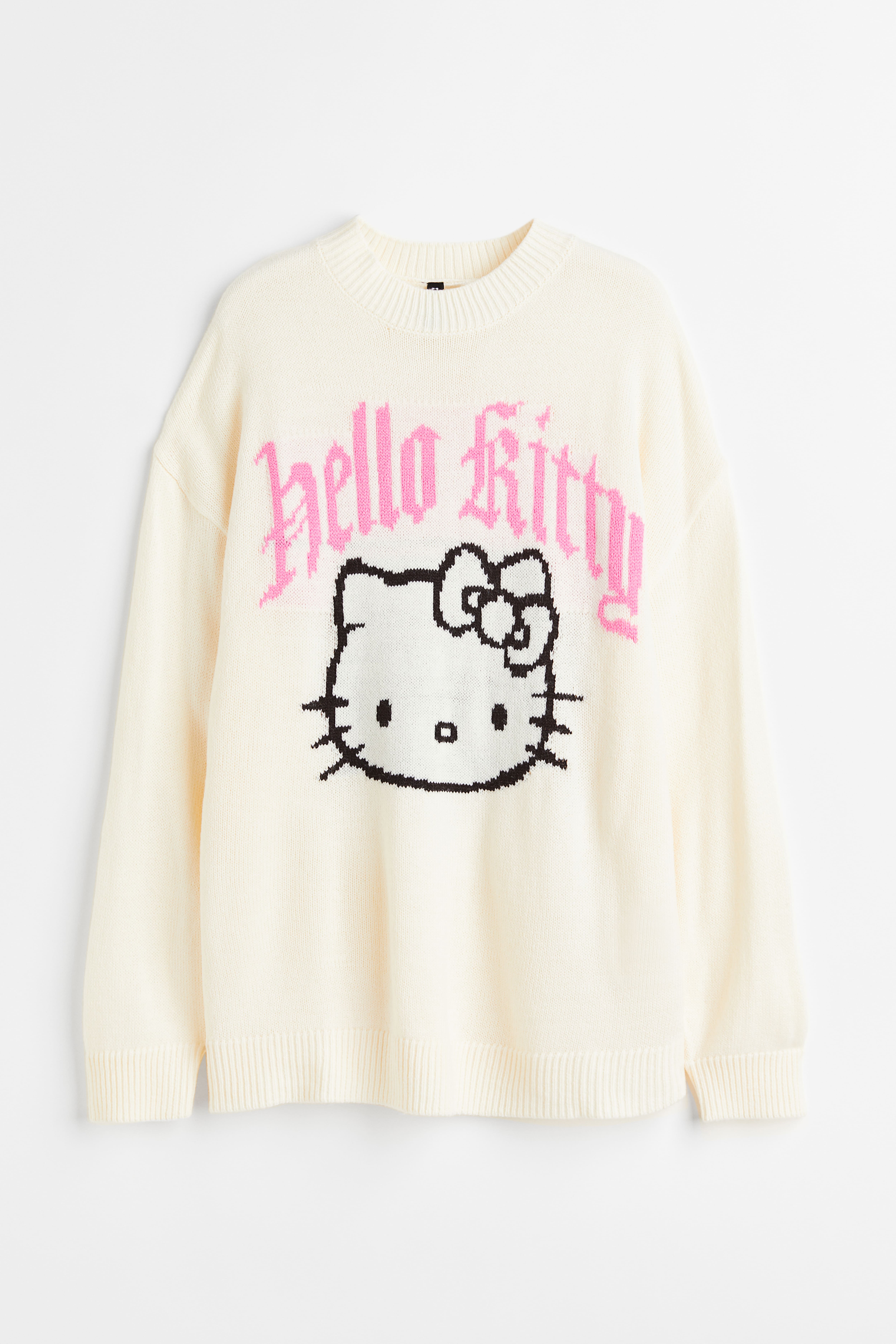 Jacquard-knit Sweater - Cream/Hello Kitty - Ladies | H&M US