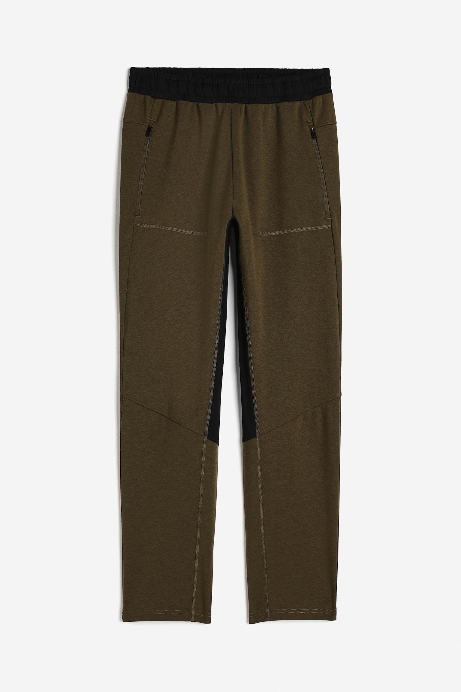 Activewear Joggers In DryMove™ - Dark khaki green/Light grey marle/Black - 1