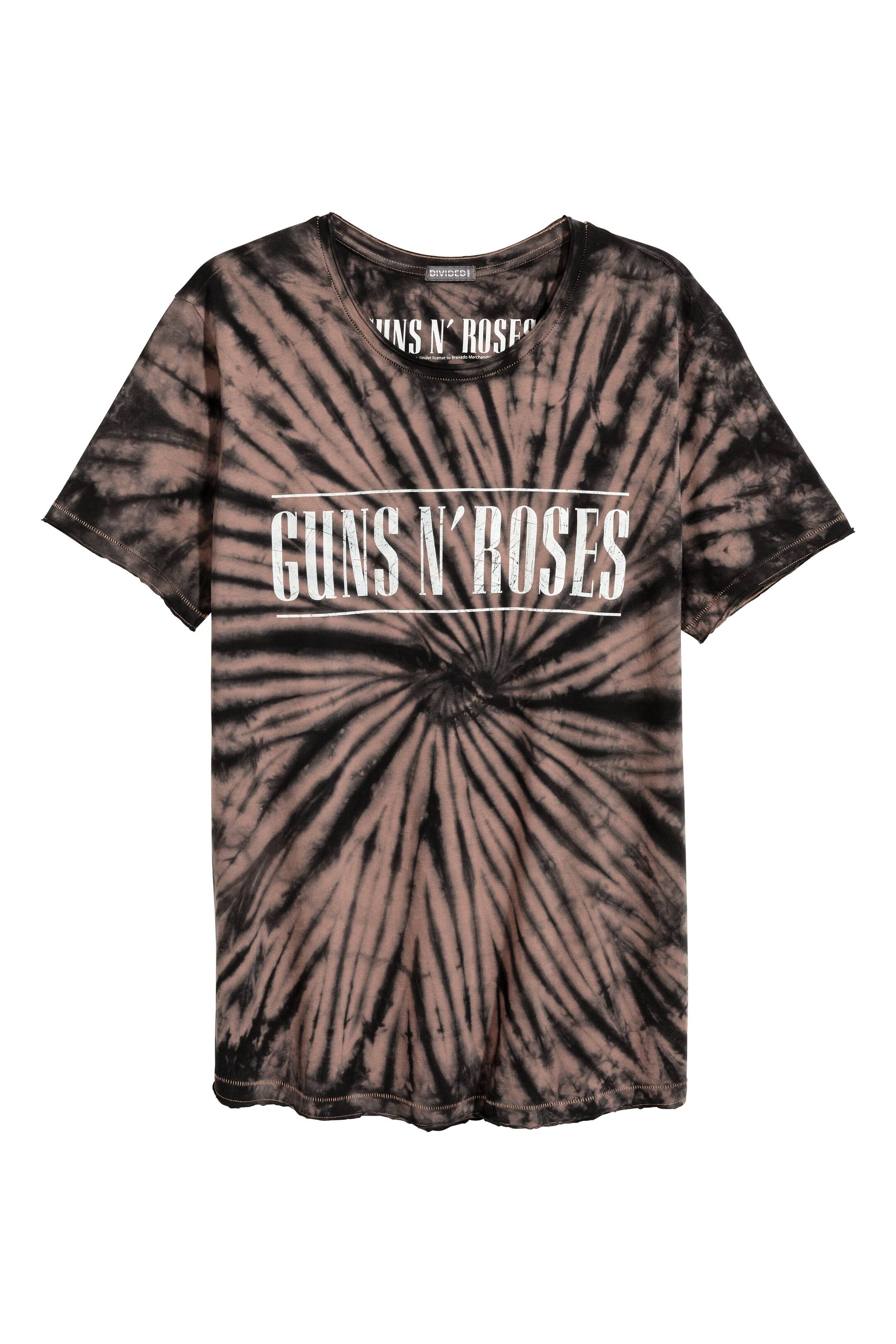 View larger image: Batik-patterned T-shirt - Black/Guns N' Roses - Men | H&M GB 1