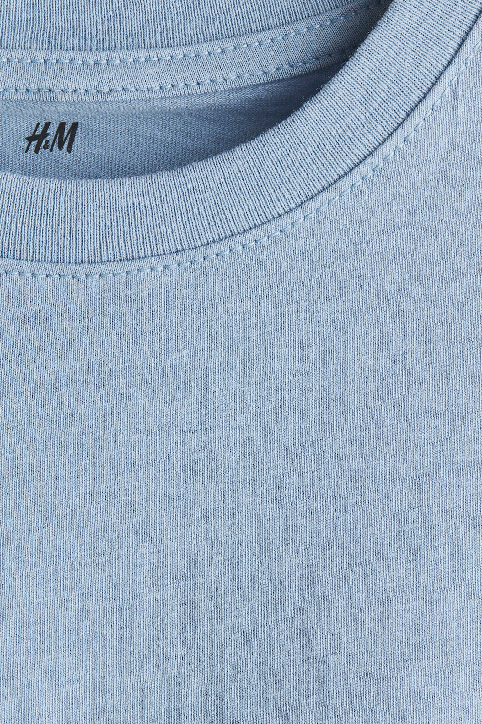 T-shirt in cotone-Blu polvere chiaro - 2